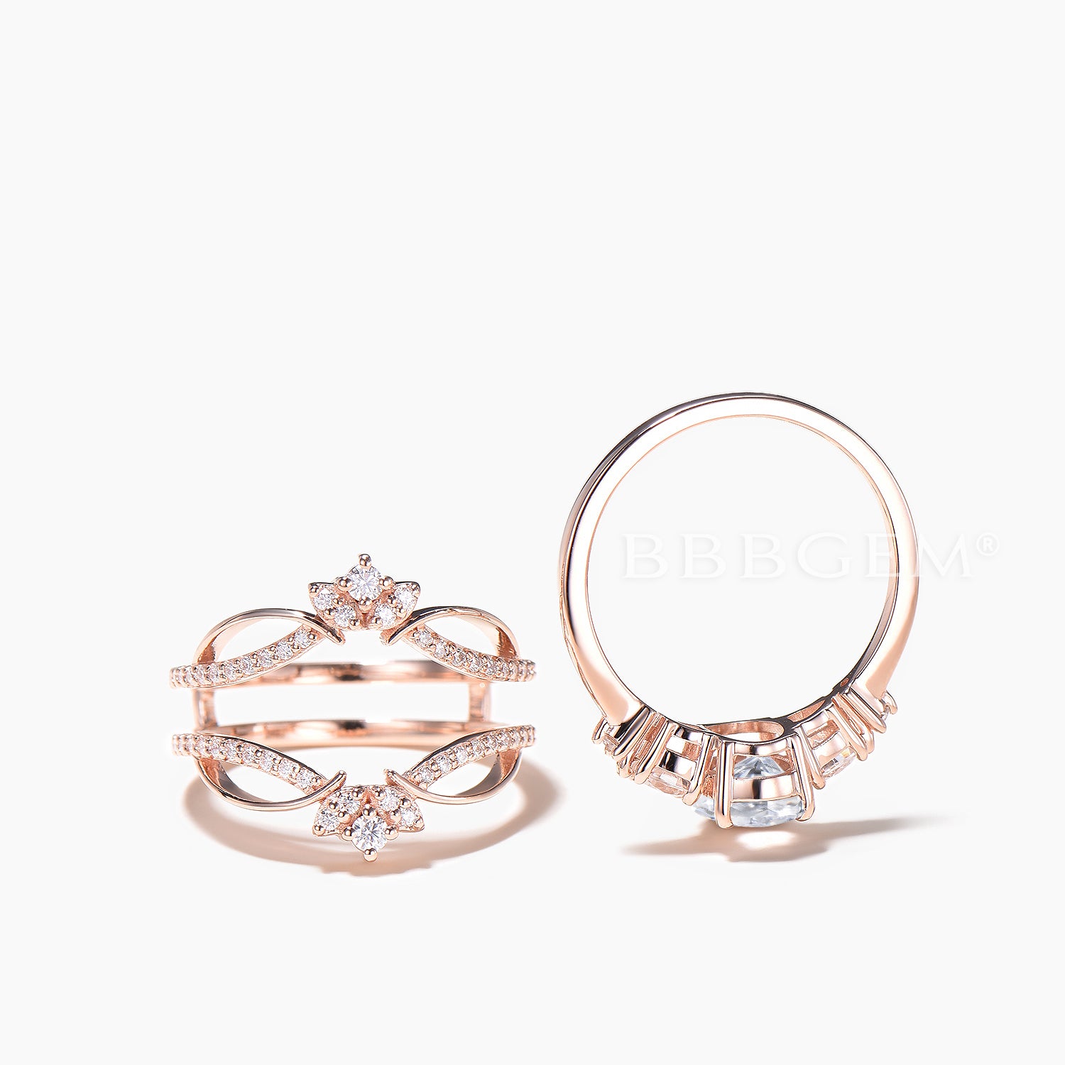 1.5CT Oval Cut Moissanite Engagement Ring Enhancer Bridal Set - Elegant Wedding Band for Brides & Anniversary Gifts - Perfect for Proposals, Vows Renewal & Special Occasions