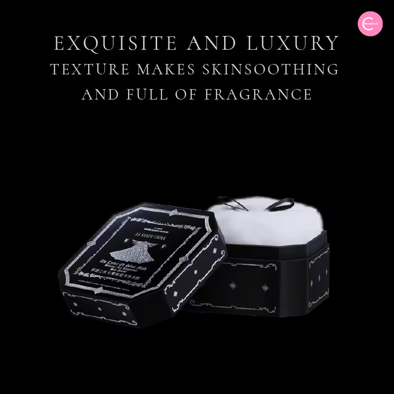 LA SANTA CROXX The Casket of Silver Moth Resplendent Body Powder - Shimmering Loose Powder for Face & Body, Perfect for Special Occasions & Night Out Glam