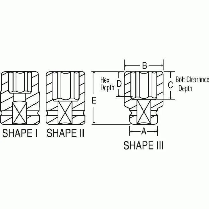 GP 1 Drive Standard Length (Metric) Impact Sockets - Professional Grade Chrome Molybdenum Steel - Perfect for Automotive Repair & Industrial Maintenance