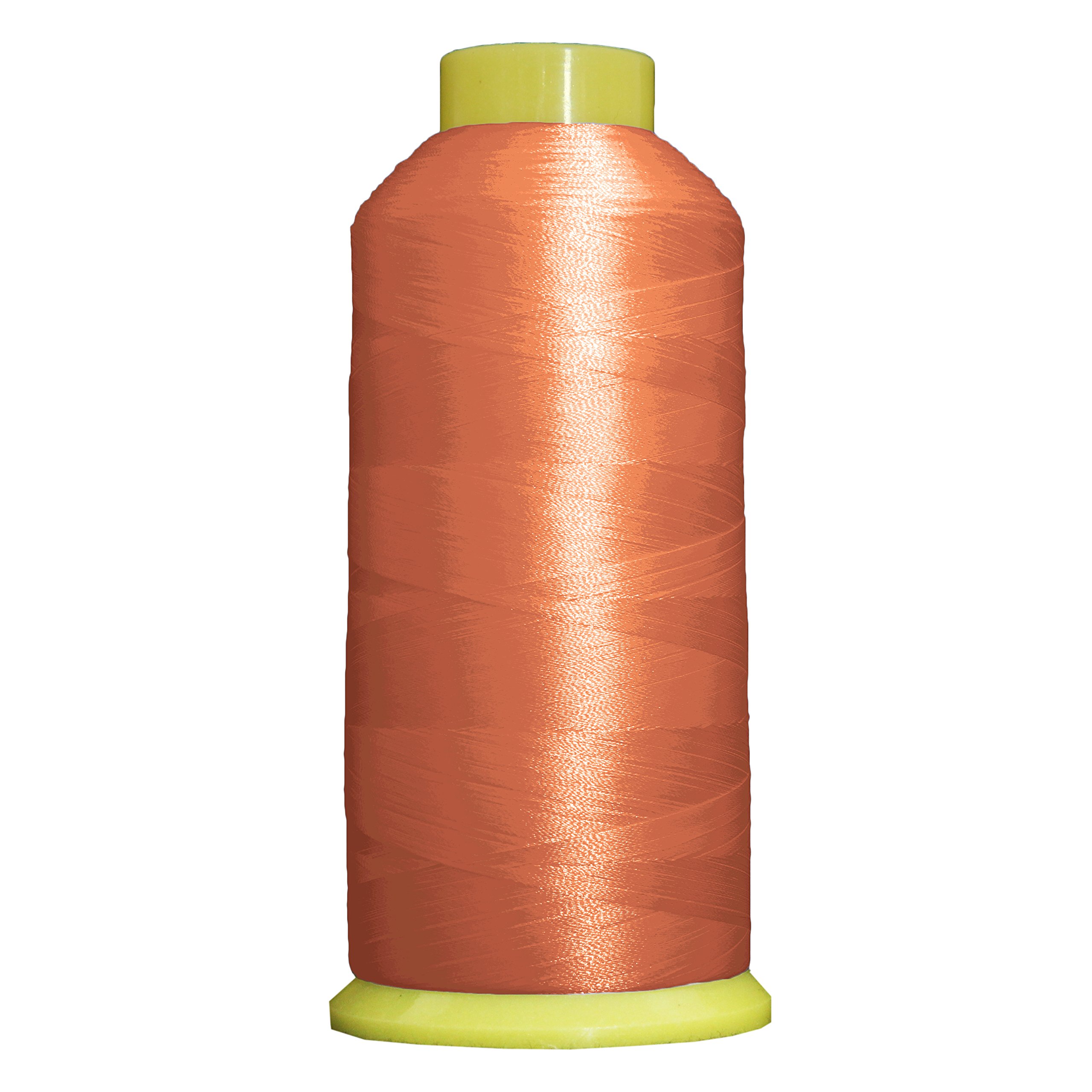 Threadart Large 5000m Polyester Machine Embroidery Thread Cone - 40wt (5500 Yards) | Compatible with Janome, Bernina & Most Sewing Machines | Vibrant Portland Orange No.168 | Perfect for Quilting, Embroidery, Apparel & Home Decor Projects