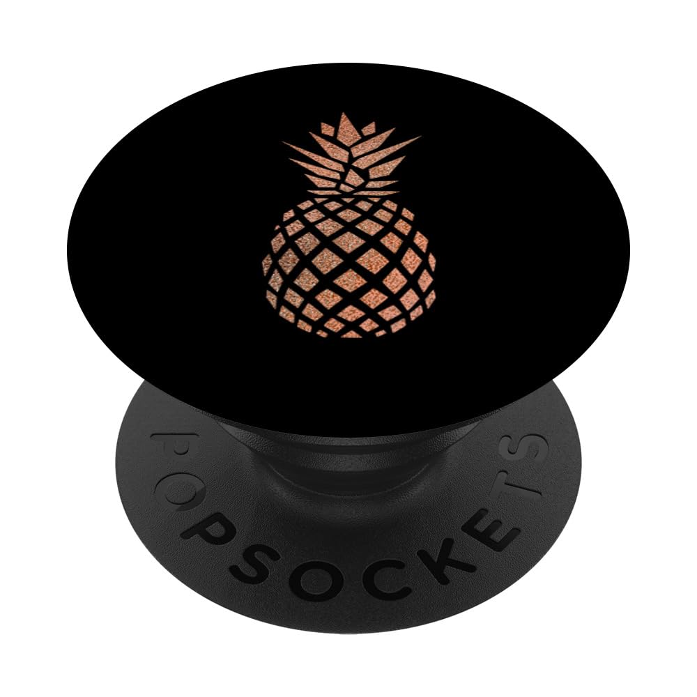 Rose Pineapple Black PopSockets Standard PopGrip - Swappable Phone Grip & Stand for iPhone, Samsung & Smartphones - Perfect for Selfies, Gaming & Hands-Free Viewing