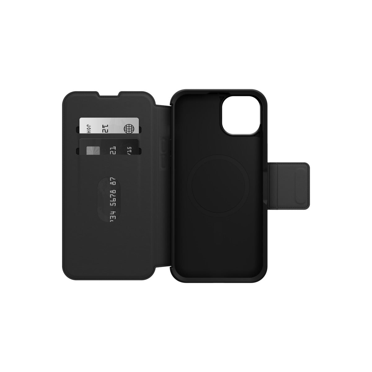OtterBox Strada Series MagSafe Compatible Case for iPhone 15 Plus - Premium Leather Wallet & Protective Cover for Everyday Use & Business Travel