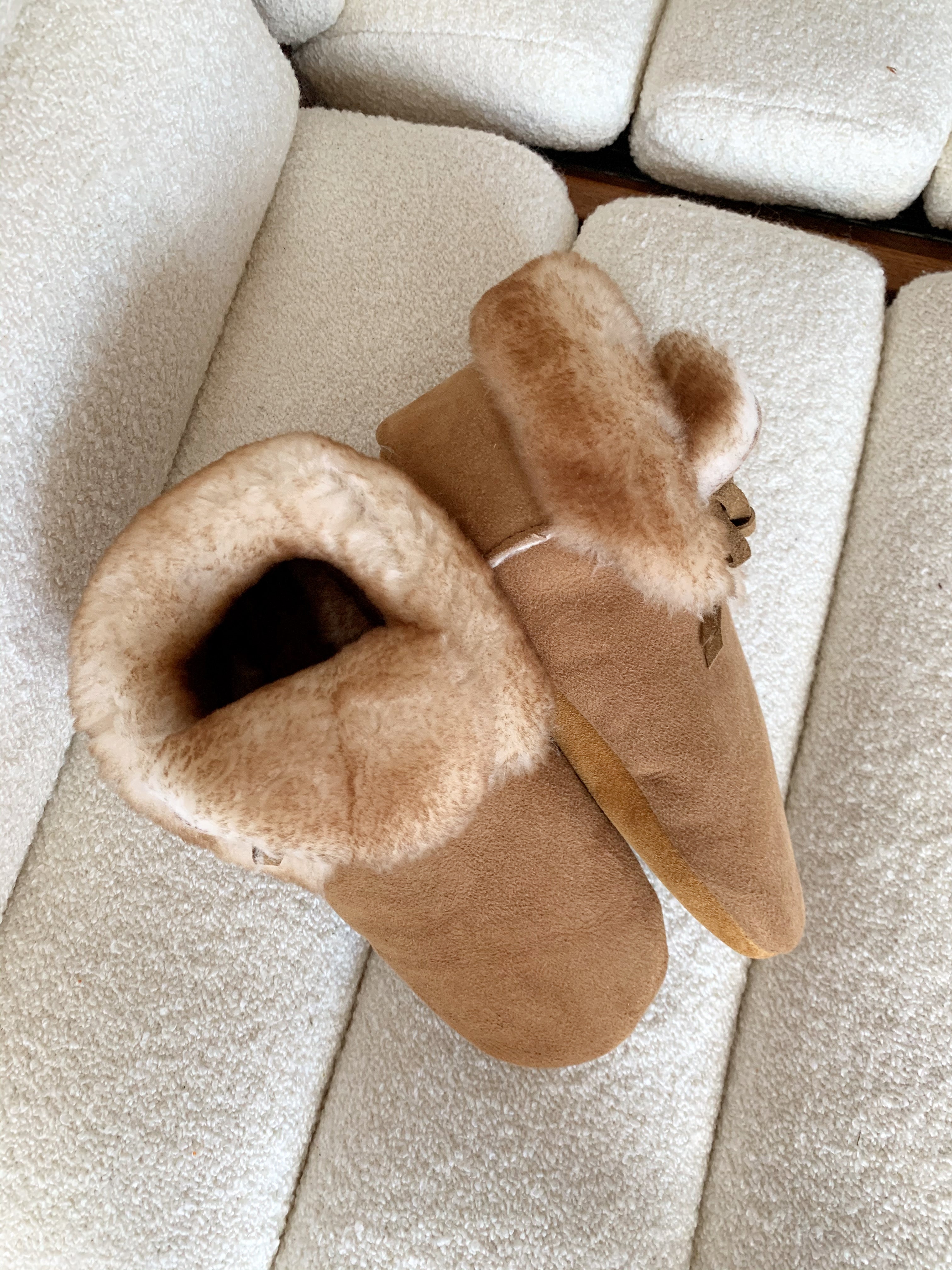 Cozy Women's Sheepskin Booties - Soft & Warm Winter Slippers for Indoor/Outdoor Use - Perfect for Home, Office & Travel Comfort