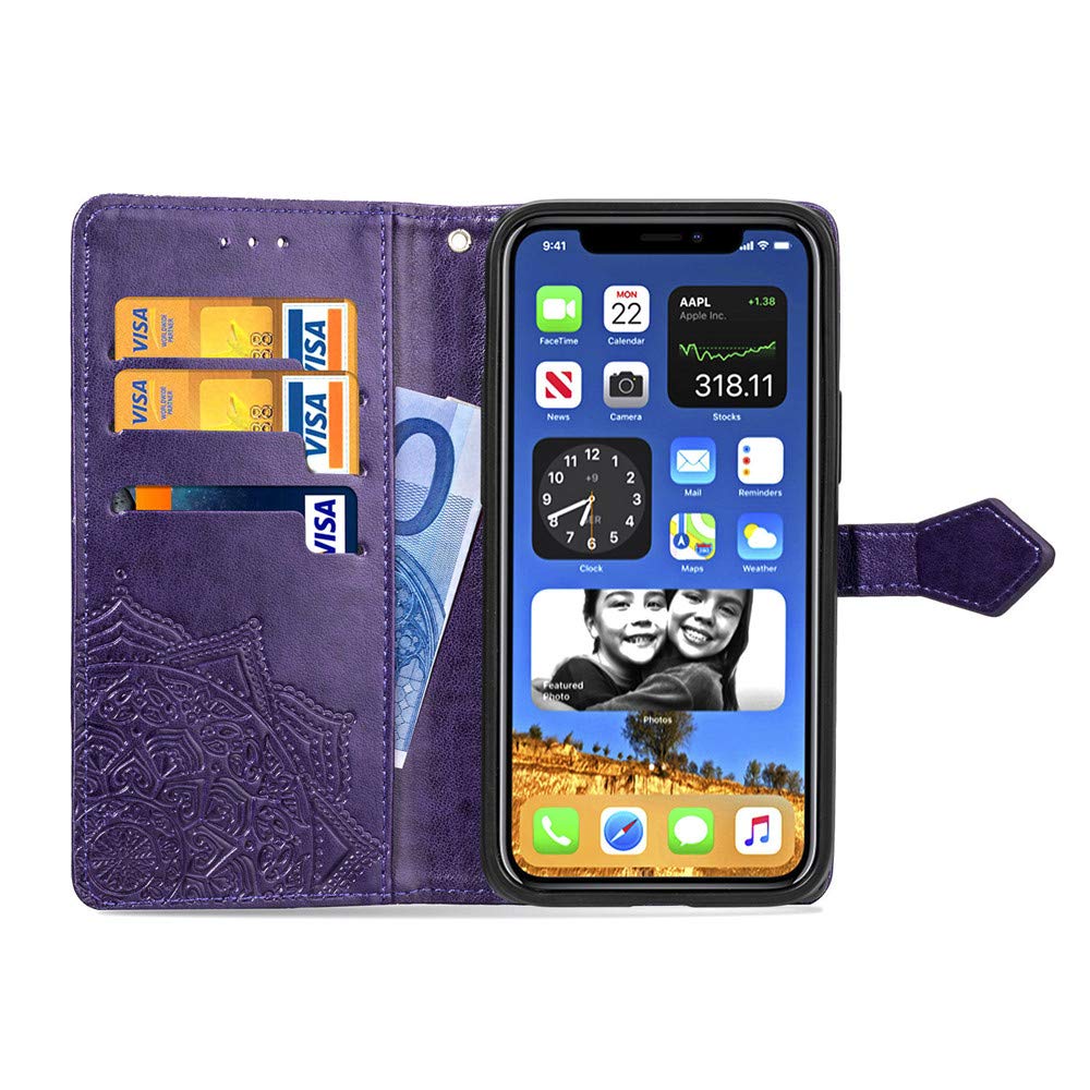 Magnetic Leather Flip Wallet Case for iPhone 12 Pro Max (6.7