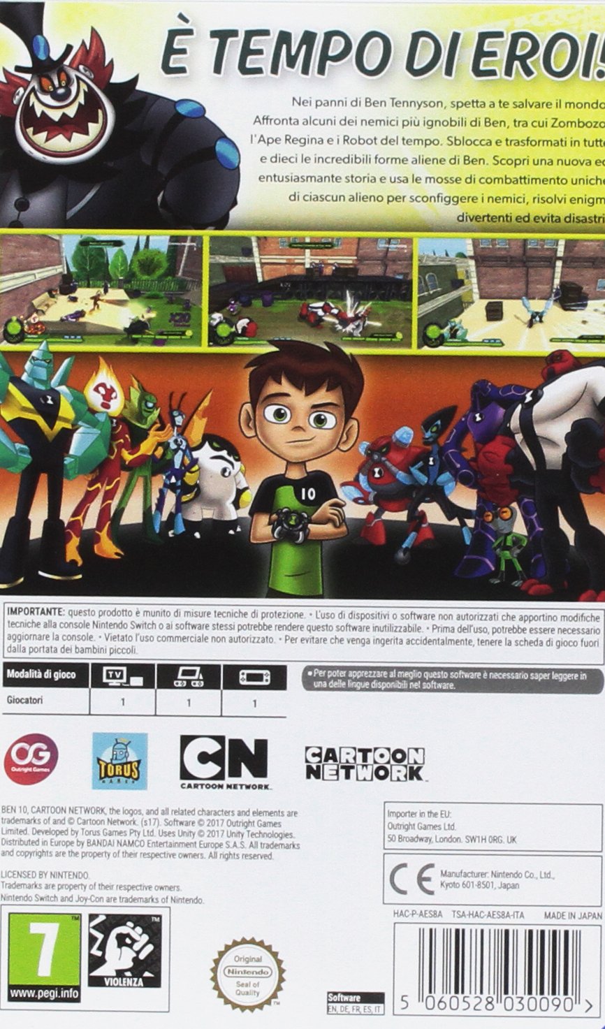 Ben 10 Video Game for Nintendo Switch - Action-Adventure Kids Game | Play as Ben Tennyson with Omnitrix Powers | Perfect Gift for Young Gamers | Living Room & Travel Entertainment