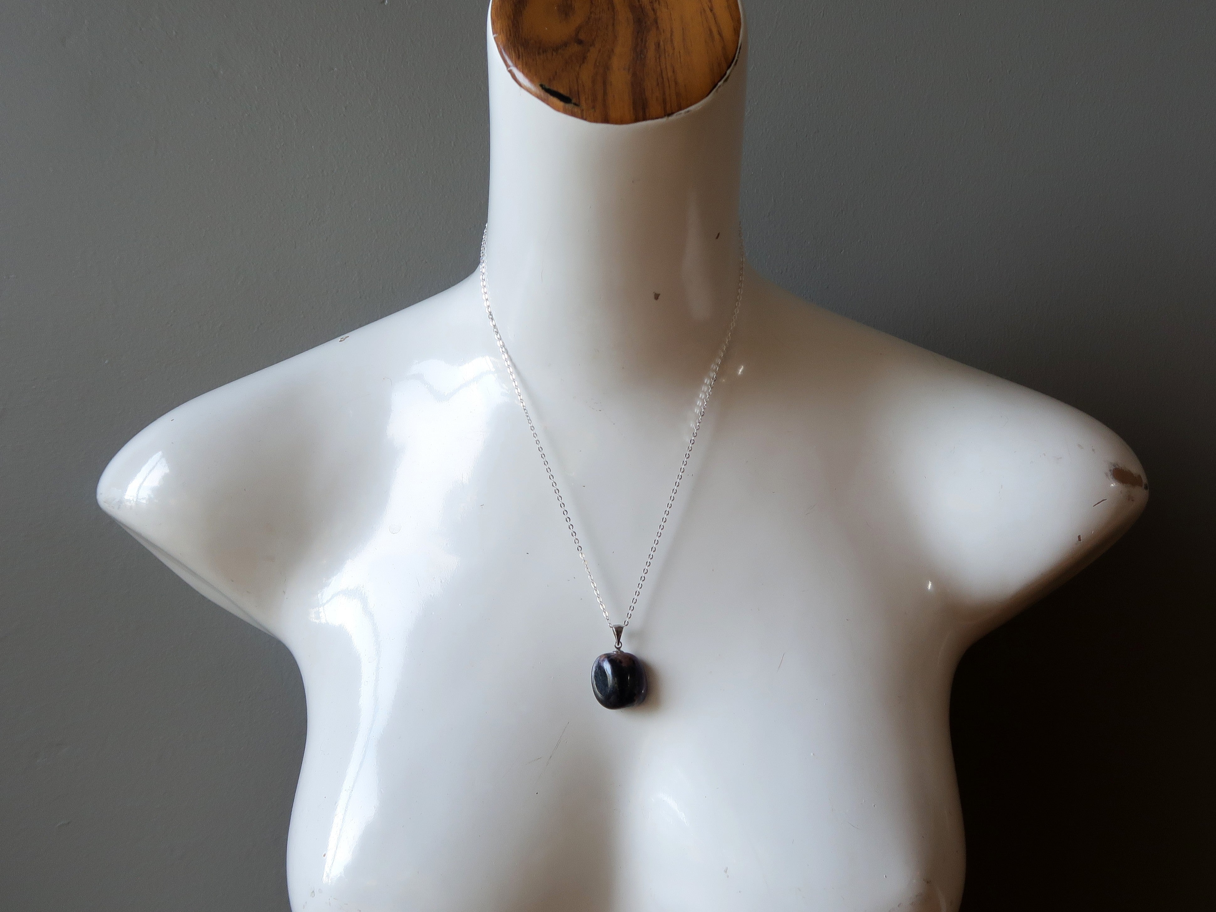 Charoite Necklace - Genuine Purple Healing Gemstone Pendant on Sterling Silver Chain for Women, Spiritual Healing & Meditation Jewelry Gift