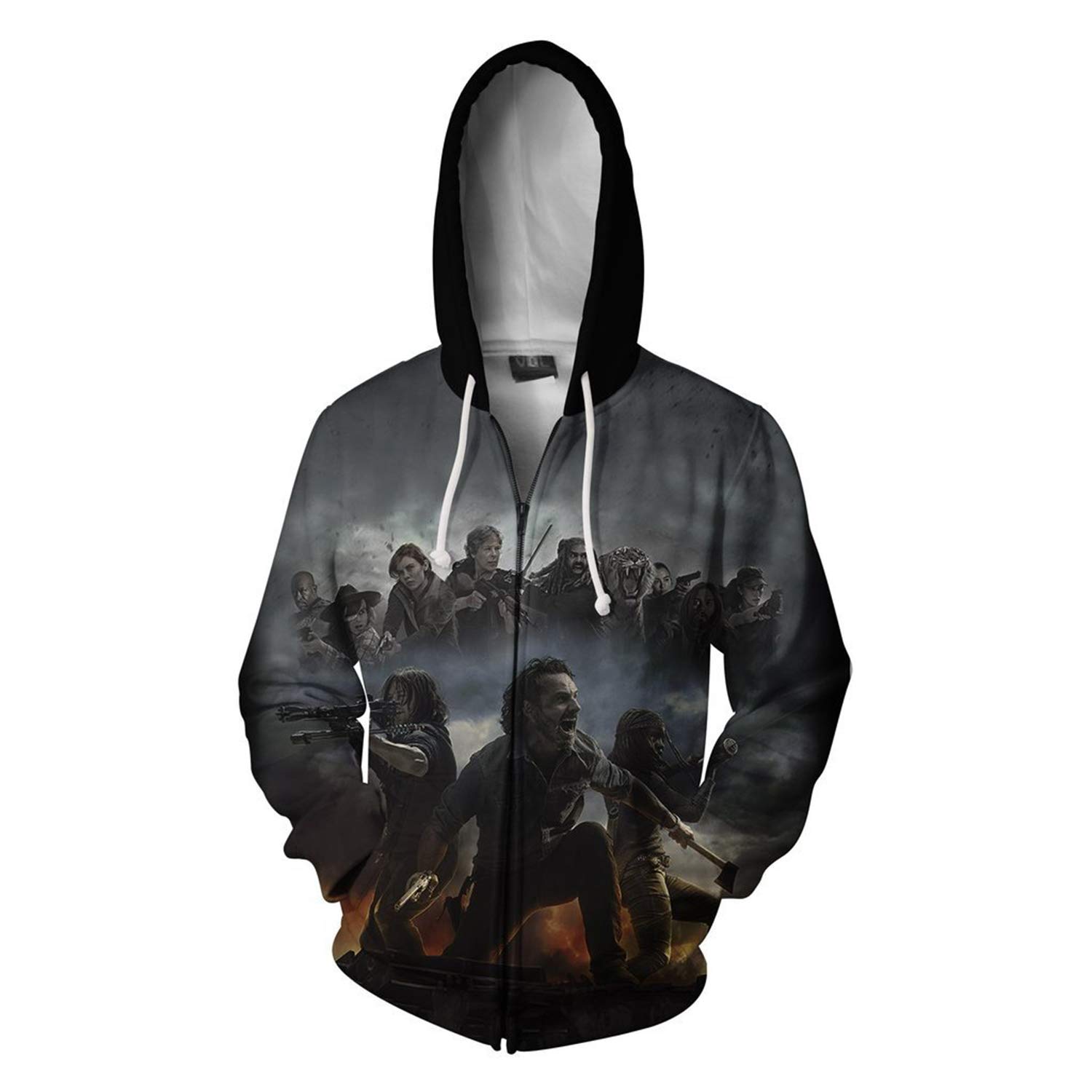 Men's Daryl Dixon Hooded Jacket - The Walking Dead Zombie Apocalypse Cosplay Costume & Hooded Sweatshirt | Perfect for Halloween, Comic Con, and TV Show Fans