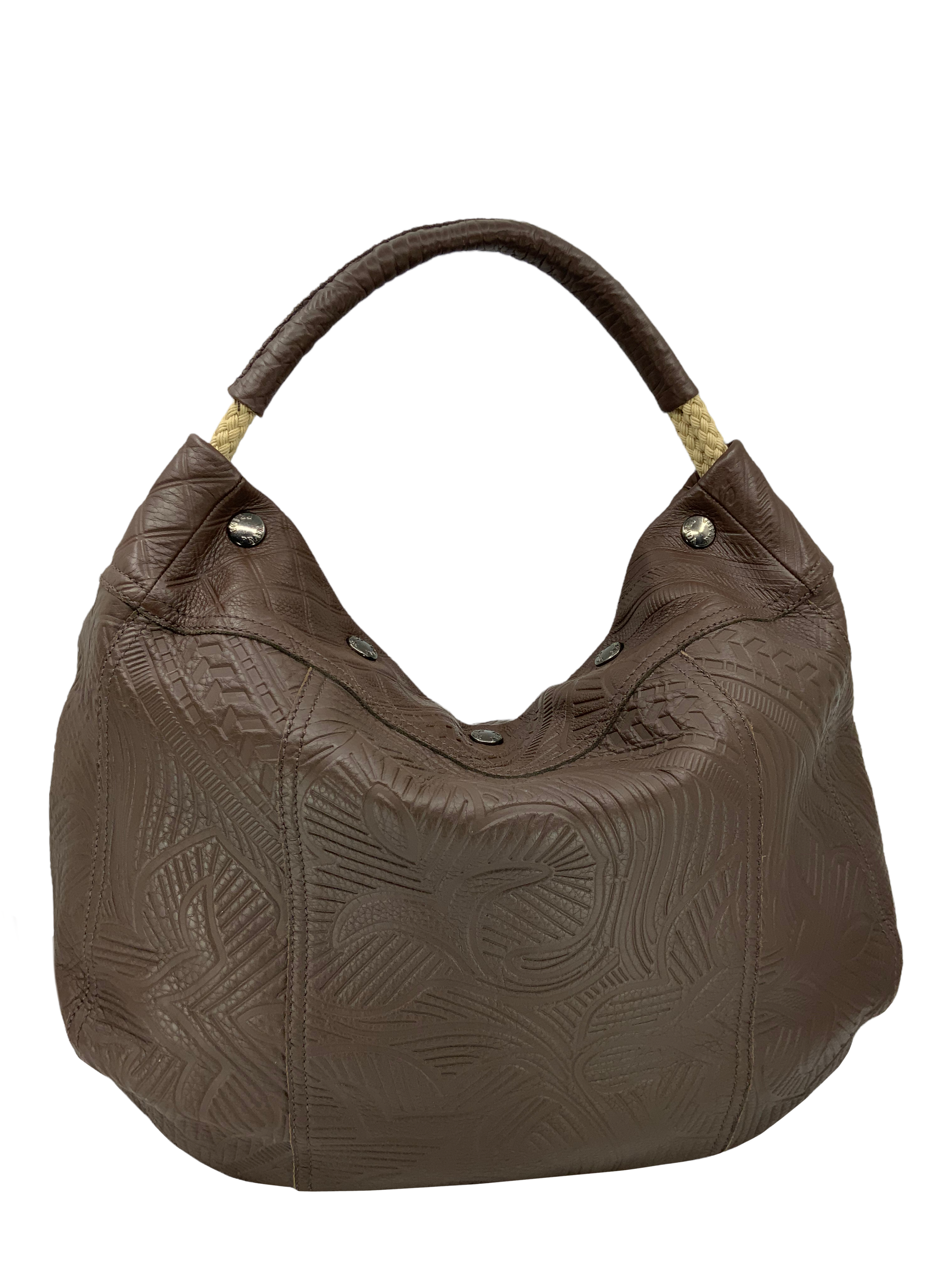 Prada Embossed Leather Large Hobo Bag for Women | Luxury Designer Handbag | Perfect for Work, Travel & Everyday Use