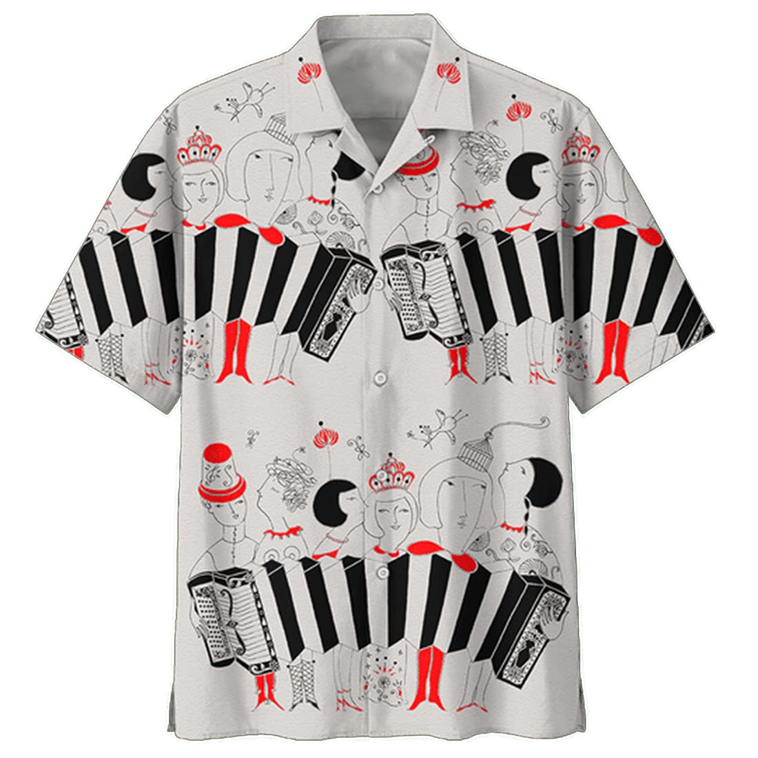 Men's Tropical Accordion Hawaiian Shirts - Short Sleeve Summer Button Down Shirts for Beach, Vacation & Casual Wear | Breathable & Stylish