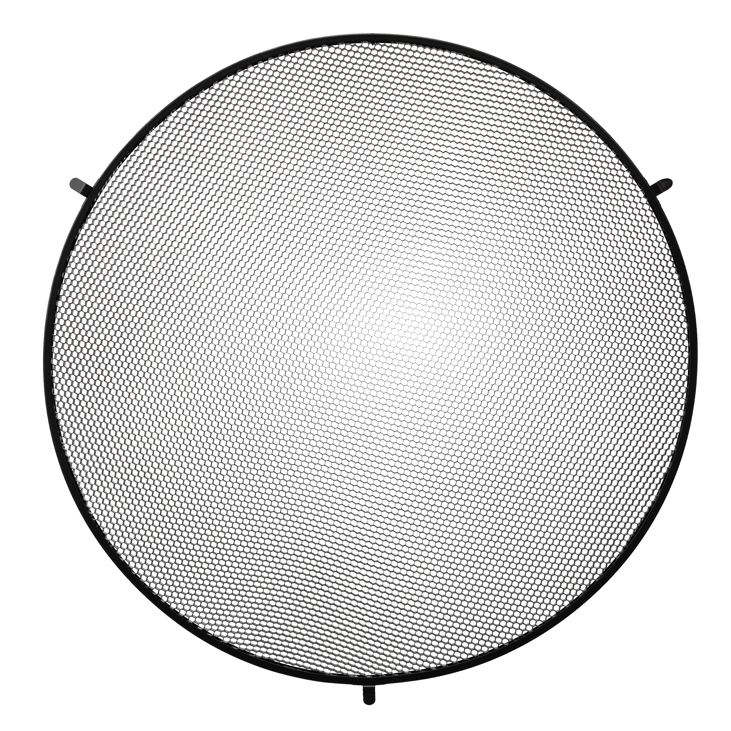 BDR S55 Pro 55cm Professional Silver Beauty Dish with Honeycomb Grid - Studio Photography Lighting Reflector for Portrait, Fashion, and Product Shoots