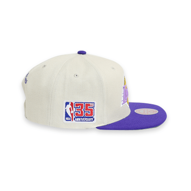 Los Angeles Lakers 35th Anniversary Snapback Hat - Adjustable Side Snapback Cap for Men & Women - Perfect for Basketball Games, Sports Events & Streetwear Fashion