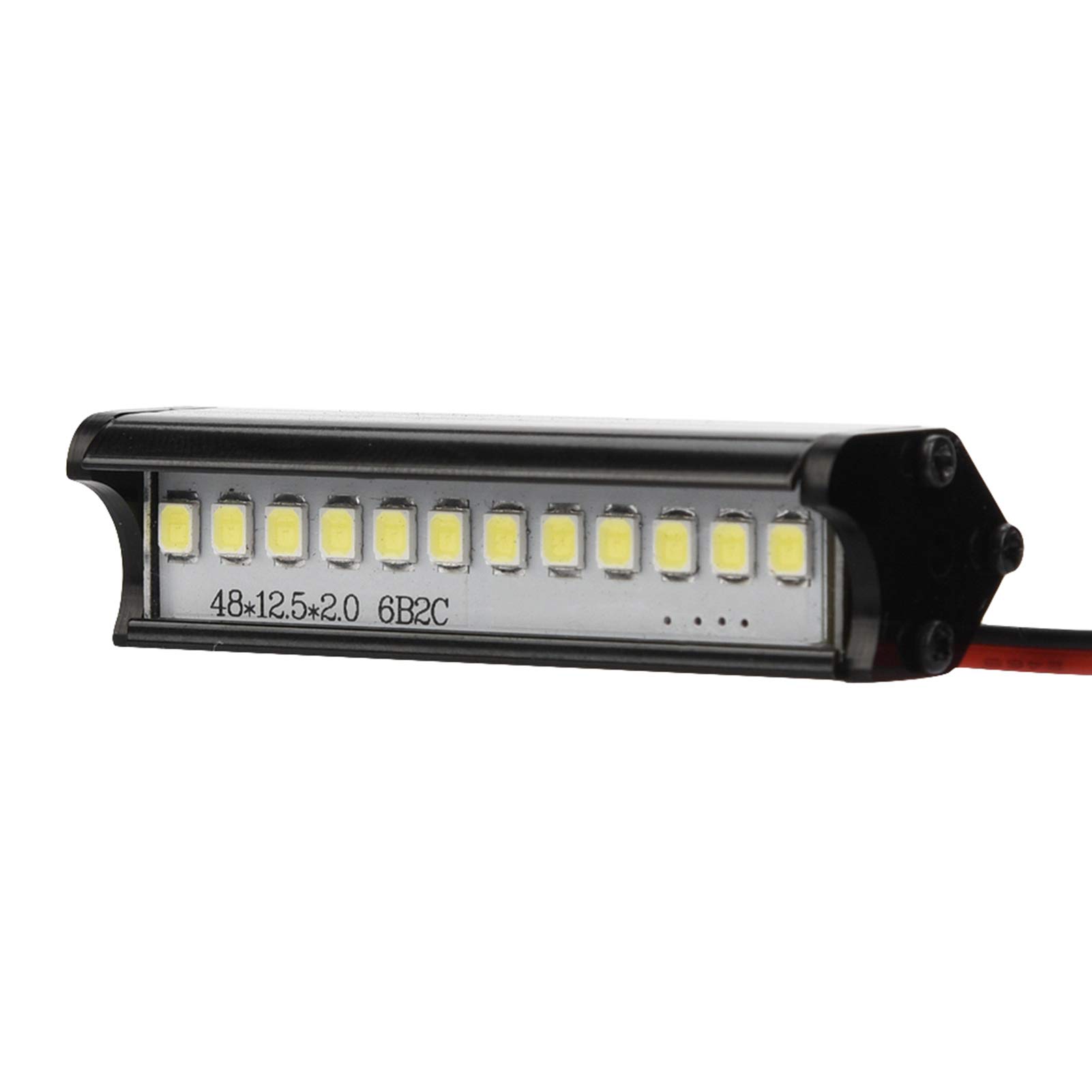 Haofy 55mm RC LED Light Bar for Crawler - Waterproof Off-Road LED Lamp Compatible with 1:10 RC Cars (SCX10, 90046, 90048) - Perfect for Night Crawling & Trail Adventures