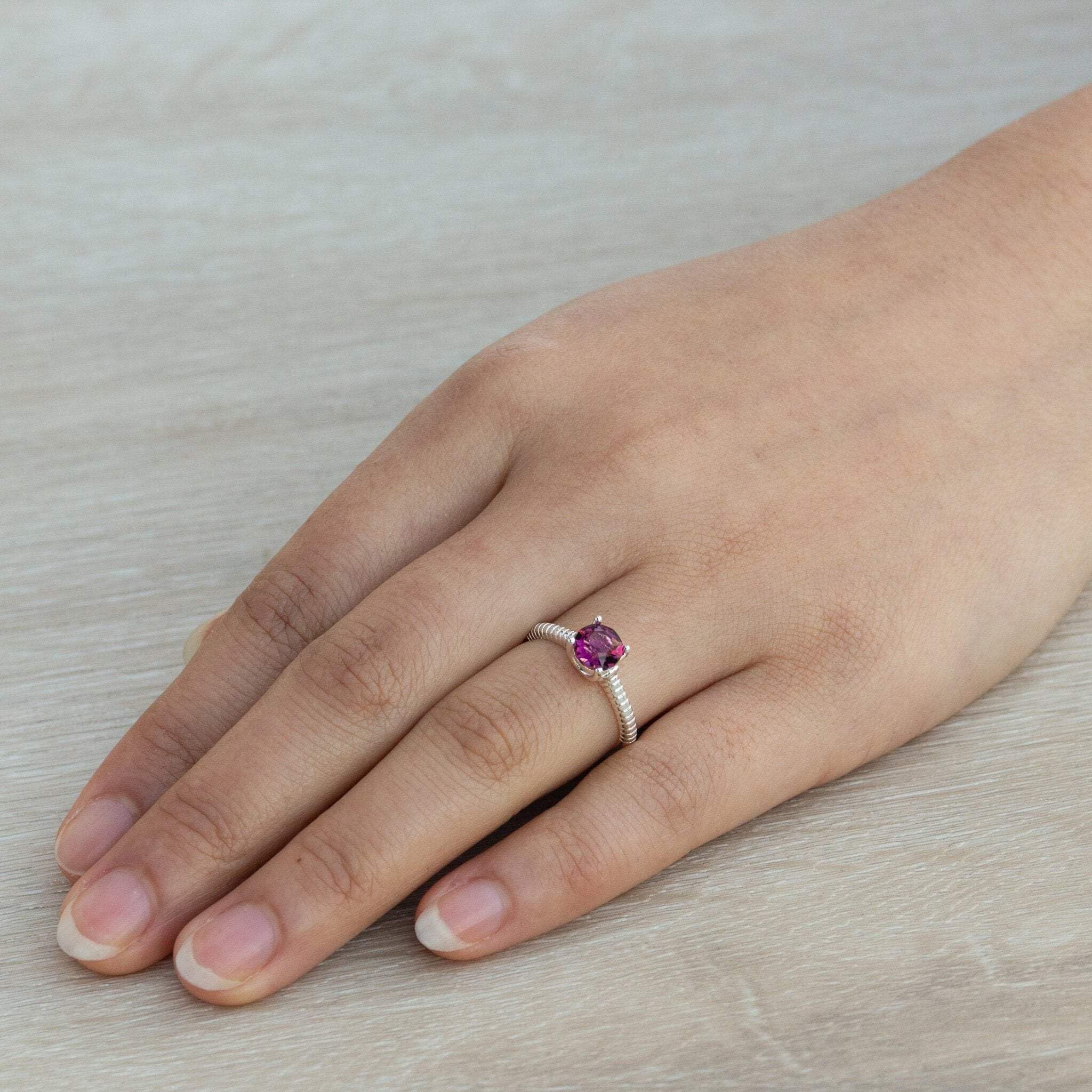 Alexandrite Birthstone Ring with Zirconia - Elegant Jewelry for Gifts & Parties