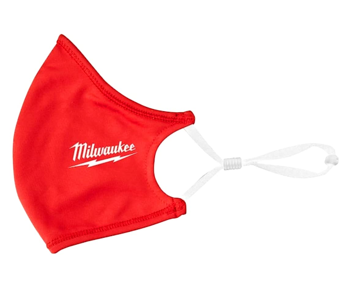 3 Pack Milwaukee 2-Layer Performance Face Mask - Breathable & Reusable, One Size Fits Most - Ideal for Construction, Woodworking & Outdoor Activities