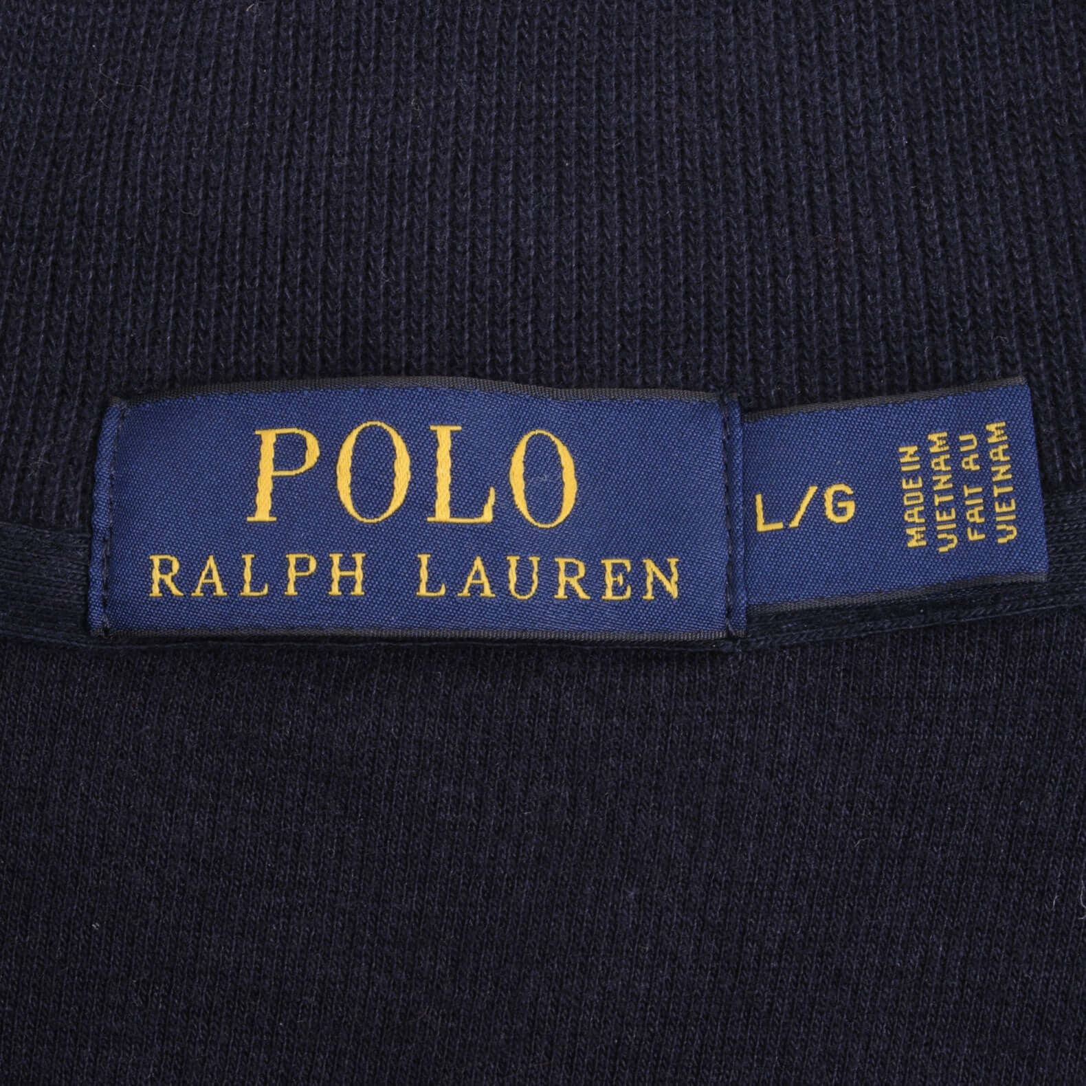 Ralph Lauren Navy Blue Quarter Zip Sweater for Men - Size Large - Comfortable Pullover for Casual Wear & Outdoor Activities