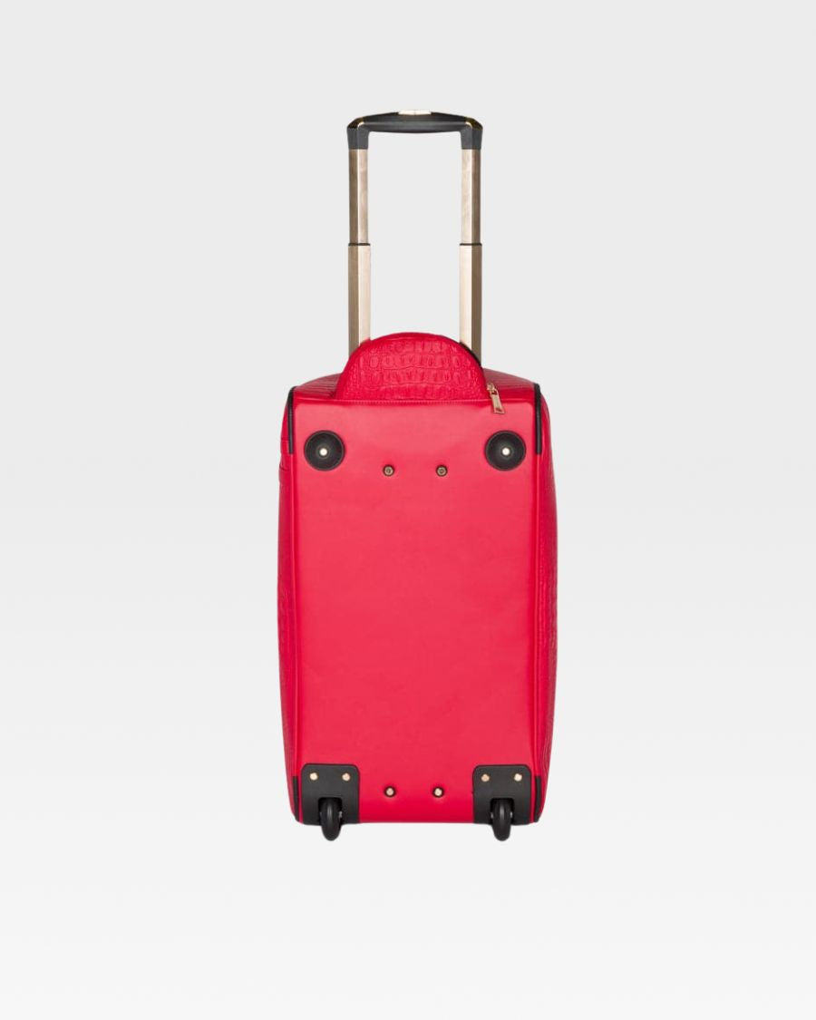 Apollo 2 Rolling Duffle Bag - Red Expandable Luggage with Wheels for Travel, Gym & Sports | Perfect for Airplane Carry-On, Weekend Trips & Workout Gear Storage
