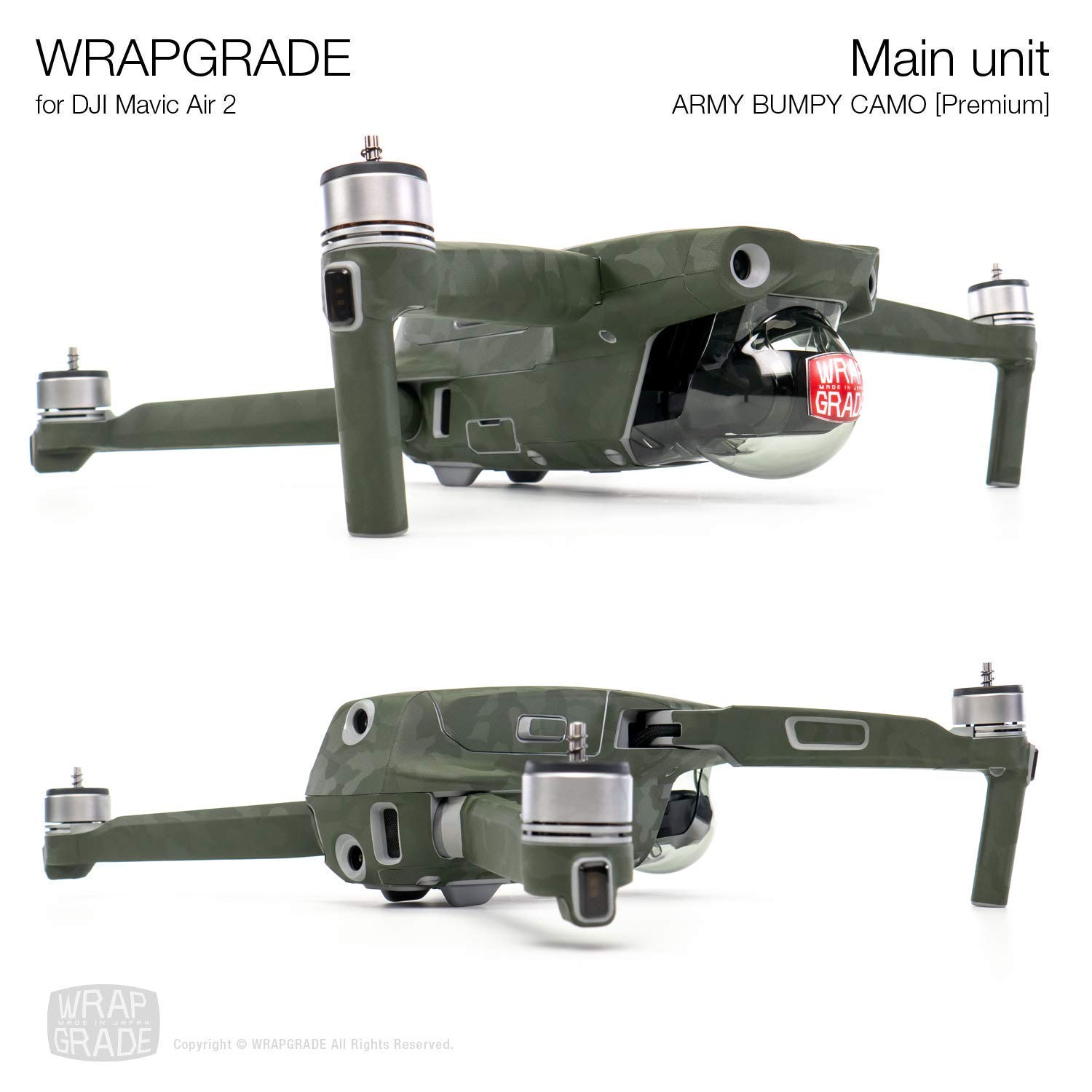 DJI Mavic Air 2 Skin Set - Full Body Wrap (Army Camo) with Remote Controller & 2 Battery Covers | Protective Vinyl Decal for Drone Accessories | Perfect for Outdoor Adventures, Aerial Photography & Travel
