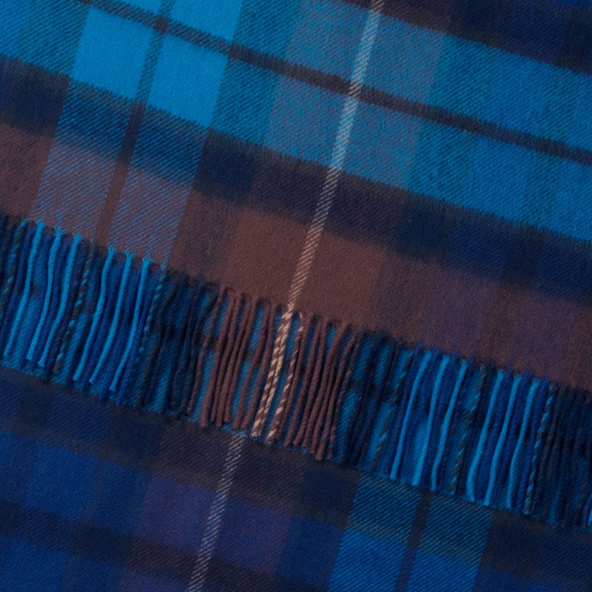 Georgia Buchanan Blue Lambswool Poncho - Soft Wool Wrap Shawl for Women, Winter Cape Coat with Pockets, Cozy Outerwear for Fall & Winter, Perfect for Travel, Office and Casual Outings