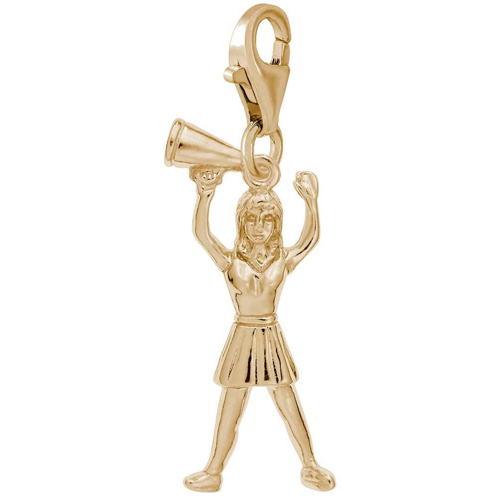 Rembrandt Cheerleader Charm Pendant with Secure Lobster Clasp - Perfect for Bracelets, Necklaces & Gift Giving for Sports Enthusiasts