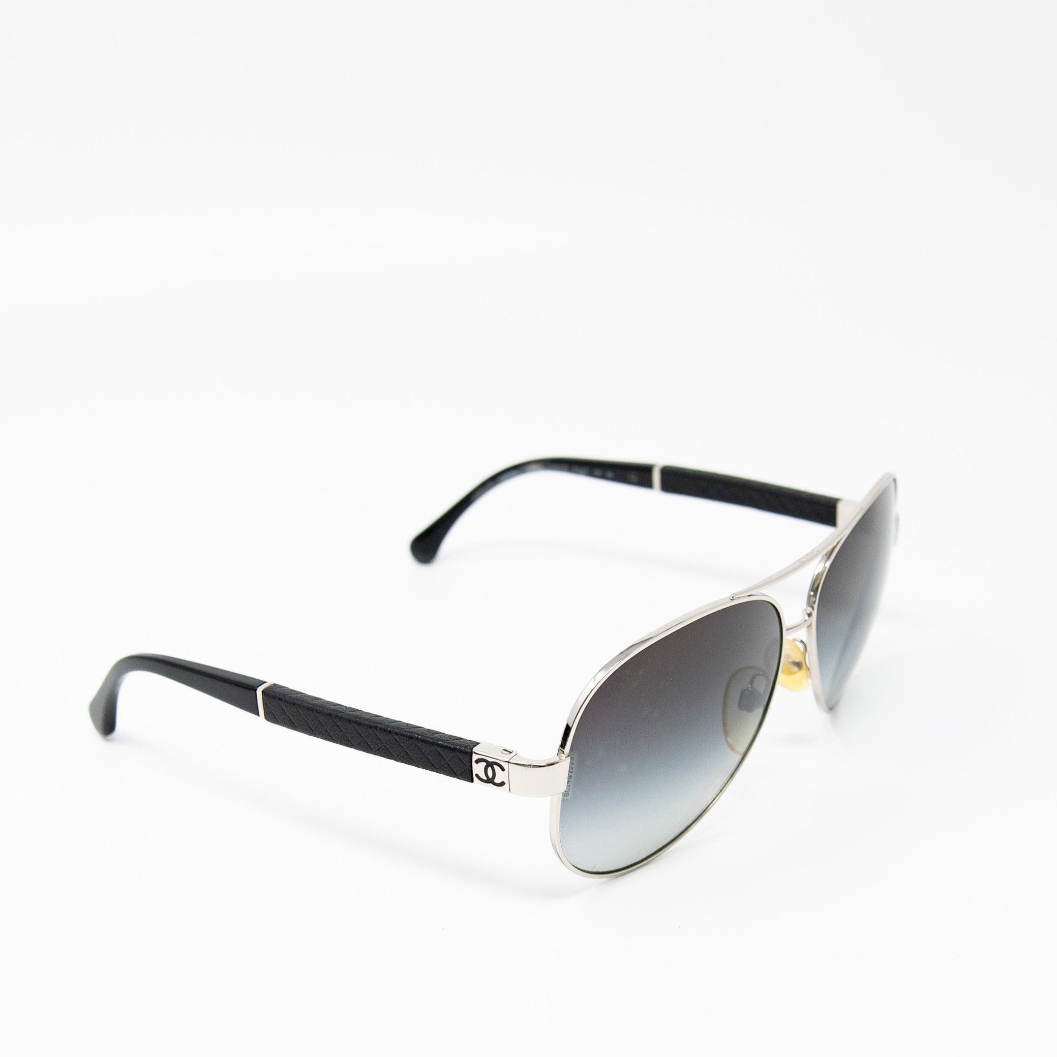 Chanel Black Aviator Sunglasses for Women - Luxury Designer Pilot Shades with UV Protection - Perfect for Driving, Travel & Fashion Accessories