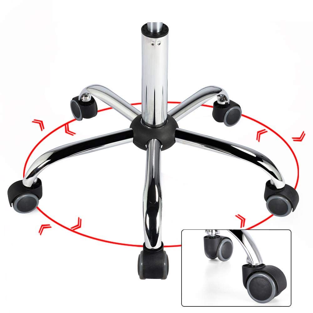 Yaheetech Adjustable Hydraulic Rolling Swivel Stool - Ergonomic Salon Chair with Backrest & Wheels for Tattoo, Massage, Facial Spa, Manicure & Dentist Clinic - Perfect for Professional Salons, Home Beauty Stations & Medical Offices (Black)