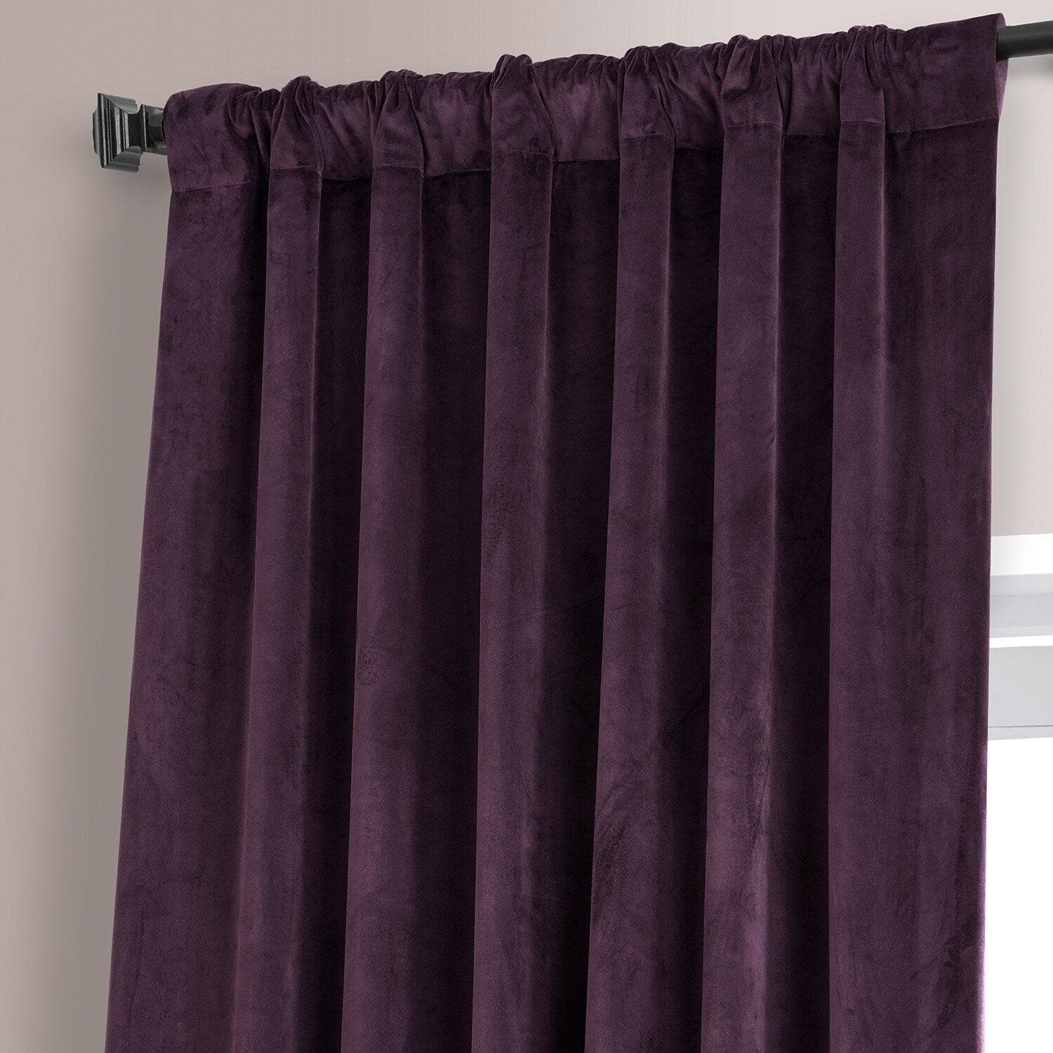 Plum Blossom Signature Plush Velvet Blackout Curtains for Bedroom & Living Room - Thermal Insulated Noise Reducing Window Drapes for Hotels, Home Decor