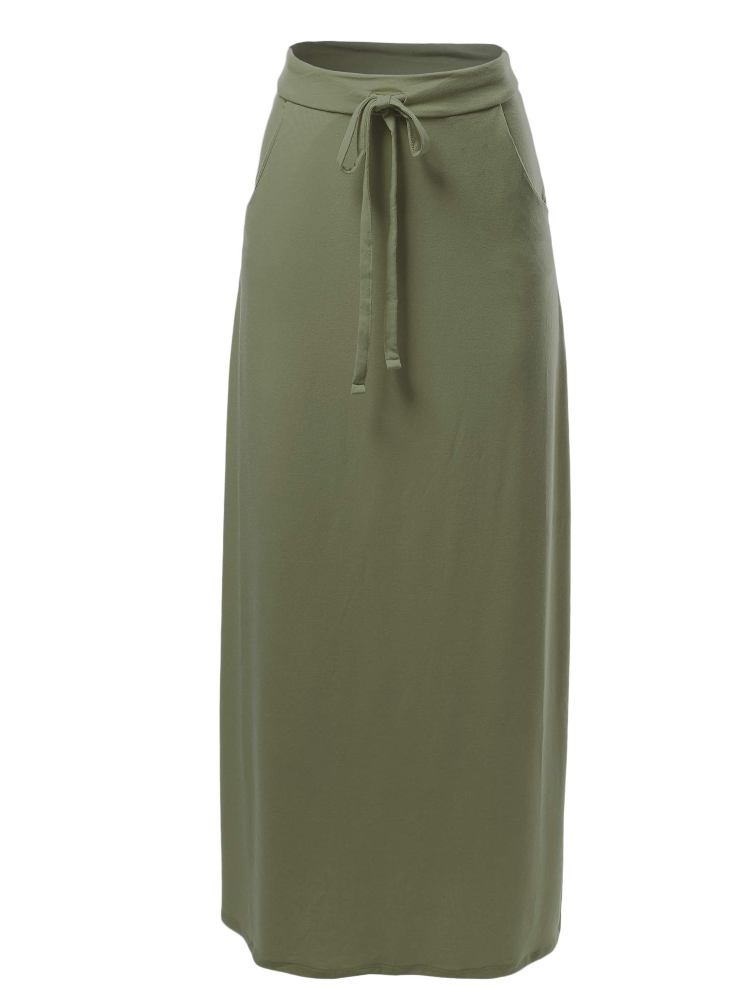 A2Y Women's Foldable High Waist Maxi Skirt - Long Flowy Floor Length Summer Skirt for Beach, Travel & Casual Wear