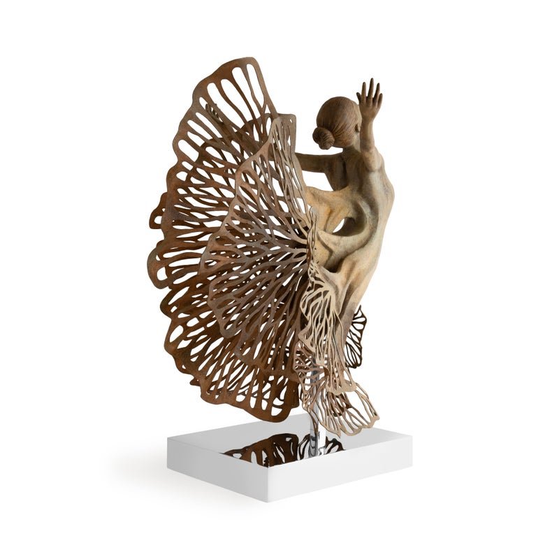 Ginkgo Fairy Sculpture - Handcrafted Home Decor, Unique Gift for Nature Lovers - Perfect for Living Room, Garden & Meditation Spaces
