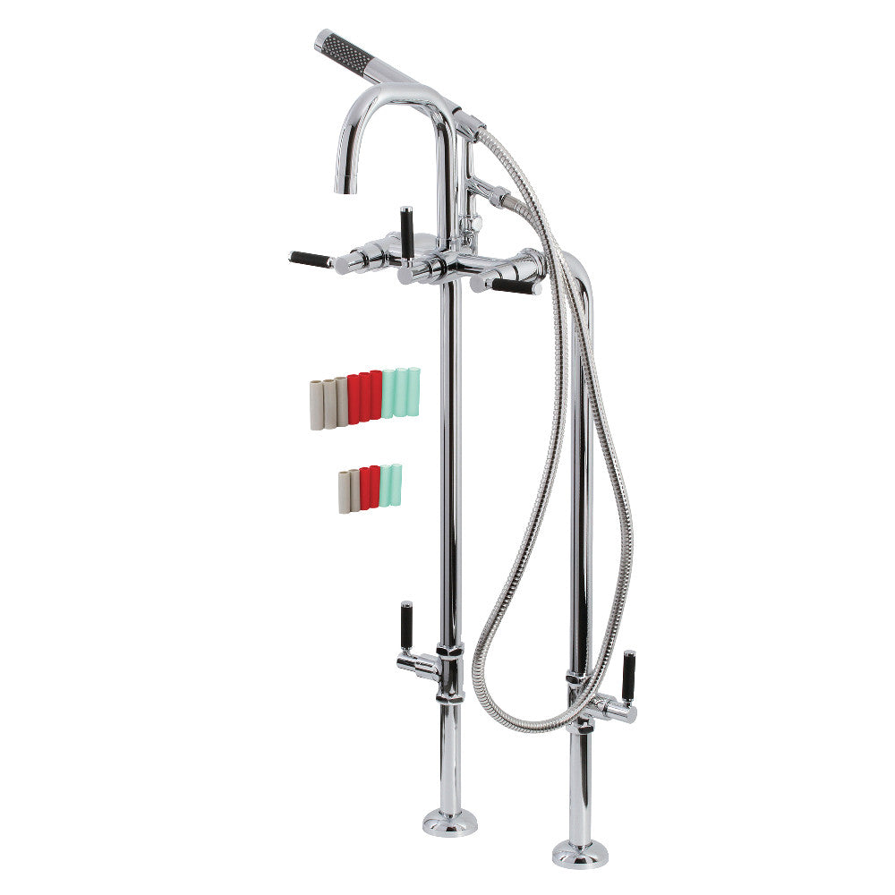 Vintage Style Aqua CCK8406DKL Freestanding Bathtub Faucet with Supply Lines & Stop Valve - Perfect for Bathroom Renovation & Luxury Spa Experience