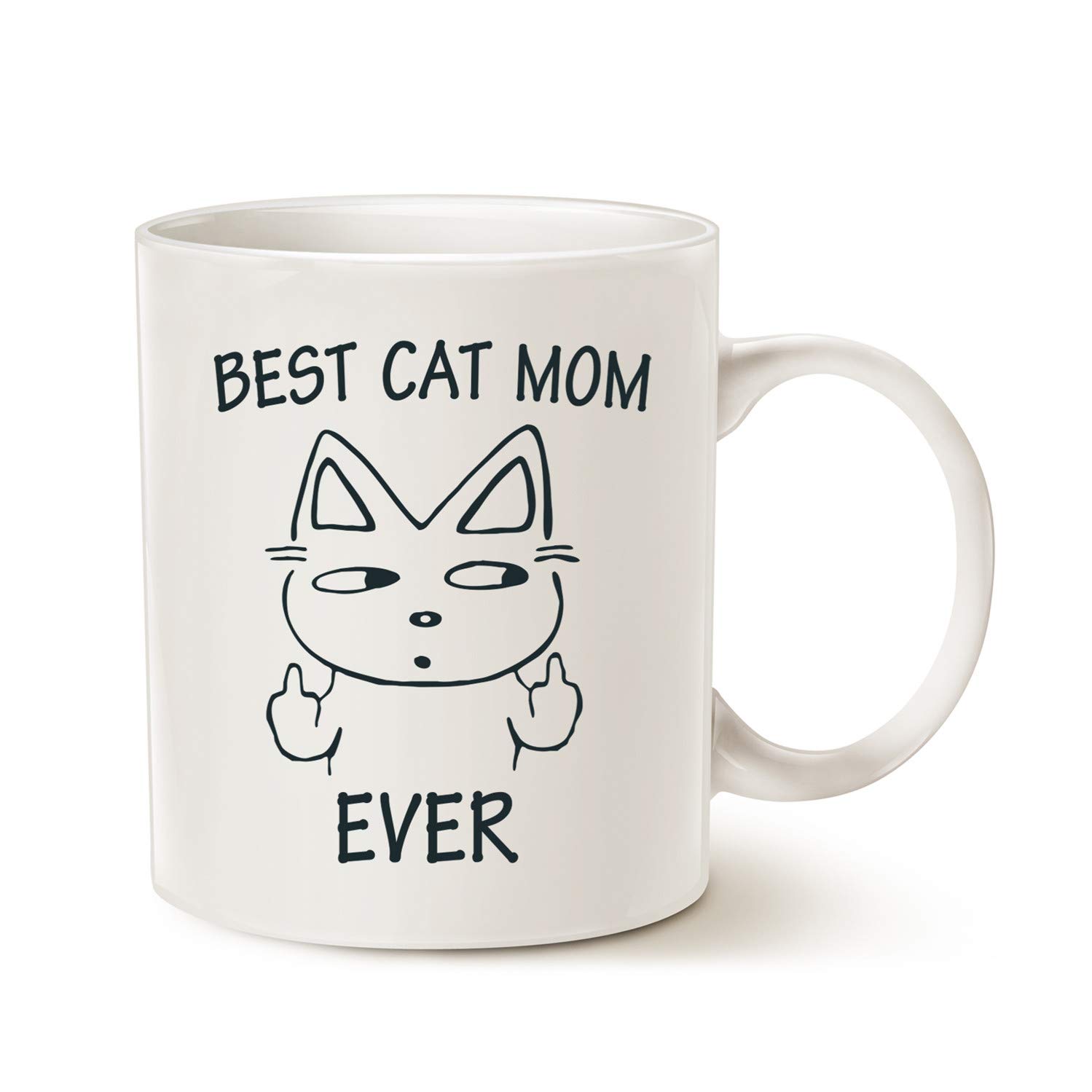 Best Funny Cat Mom Coffee Mug for Cat Lovers - 11oz White Ceramic Cup - Perfect Mothers Day Gift for Cat Owners - Ideal for Coffee, Tea & Office Use