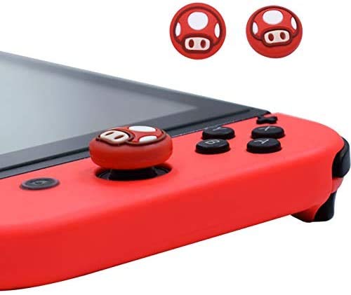 Analog Silicone Thumb Grip Set, Joystick Cap Cover for Nintendo Switch & Switch Lite Joy-Con Controllers - Ergonomic Non-Slip Design (4-Pack) - Perfect for Gaming, Travel, and Long Play Sessions