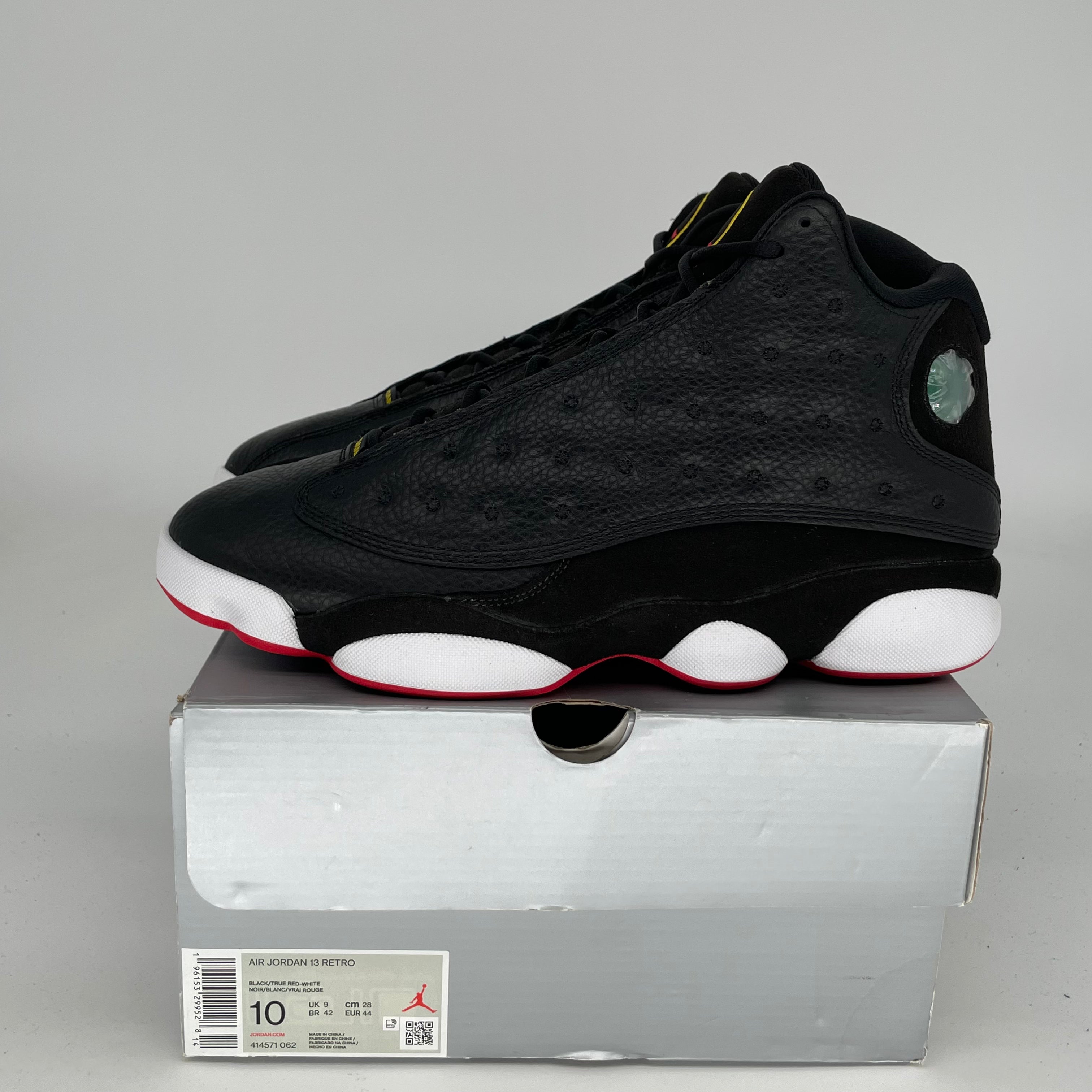 AIR JORDAN 13 PLAYOFFS Basketball Shoes Men's Size 10 - Black/True Red (414571-062) for Court Performance & Streetwear Style
