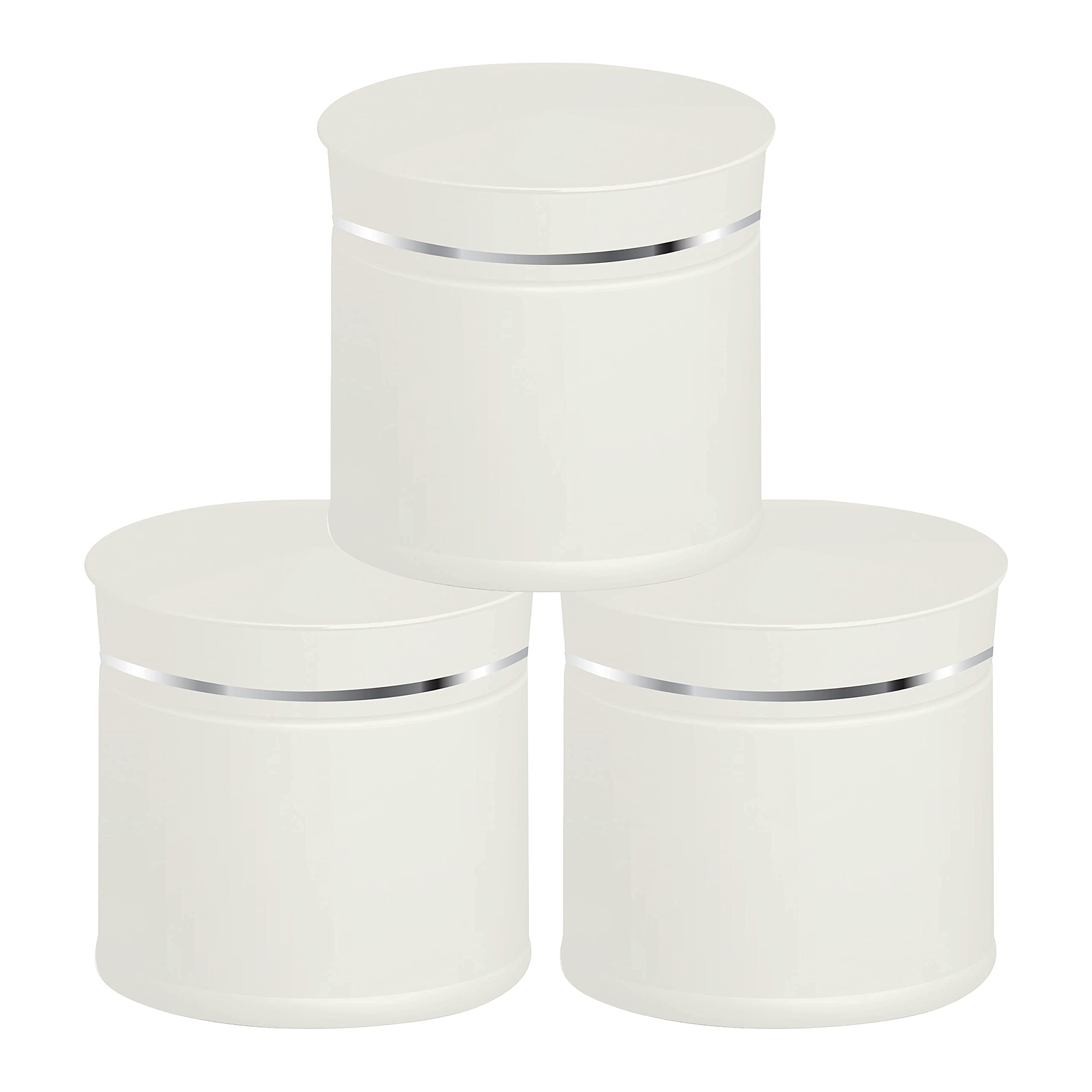 Premium Silver Steak Cosmetic Jars - 50g Multipurpose Containers for Creams, Face Masks & DIY Beauty Products (Pack of 3) | Ideal for Home Spa, Travel & Professional Salon Use