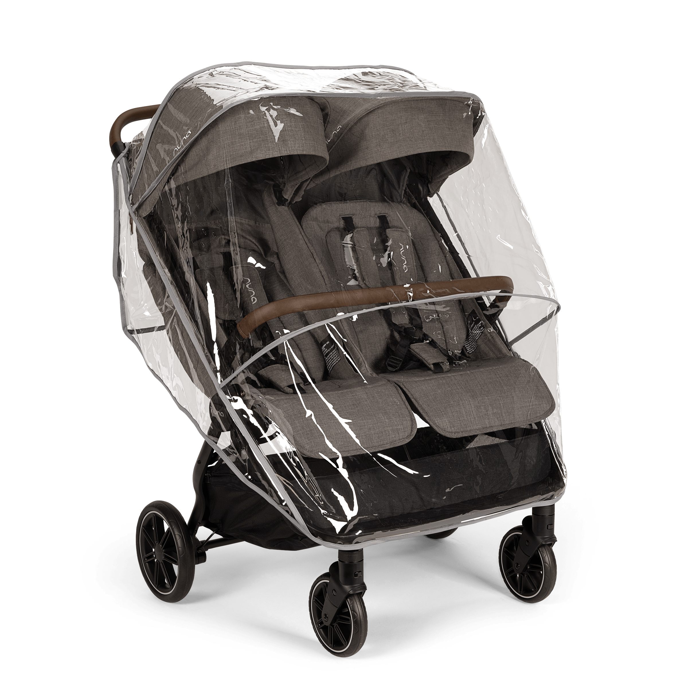 Nuna TRVL Double Stroller - Lightweight Compact Foldable Baby Stroller for Twins - Perfect for Travel, Shopping & Everyday Use