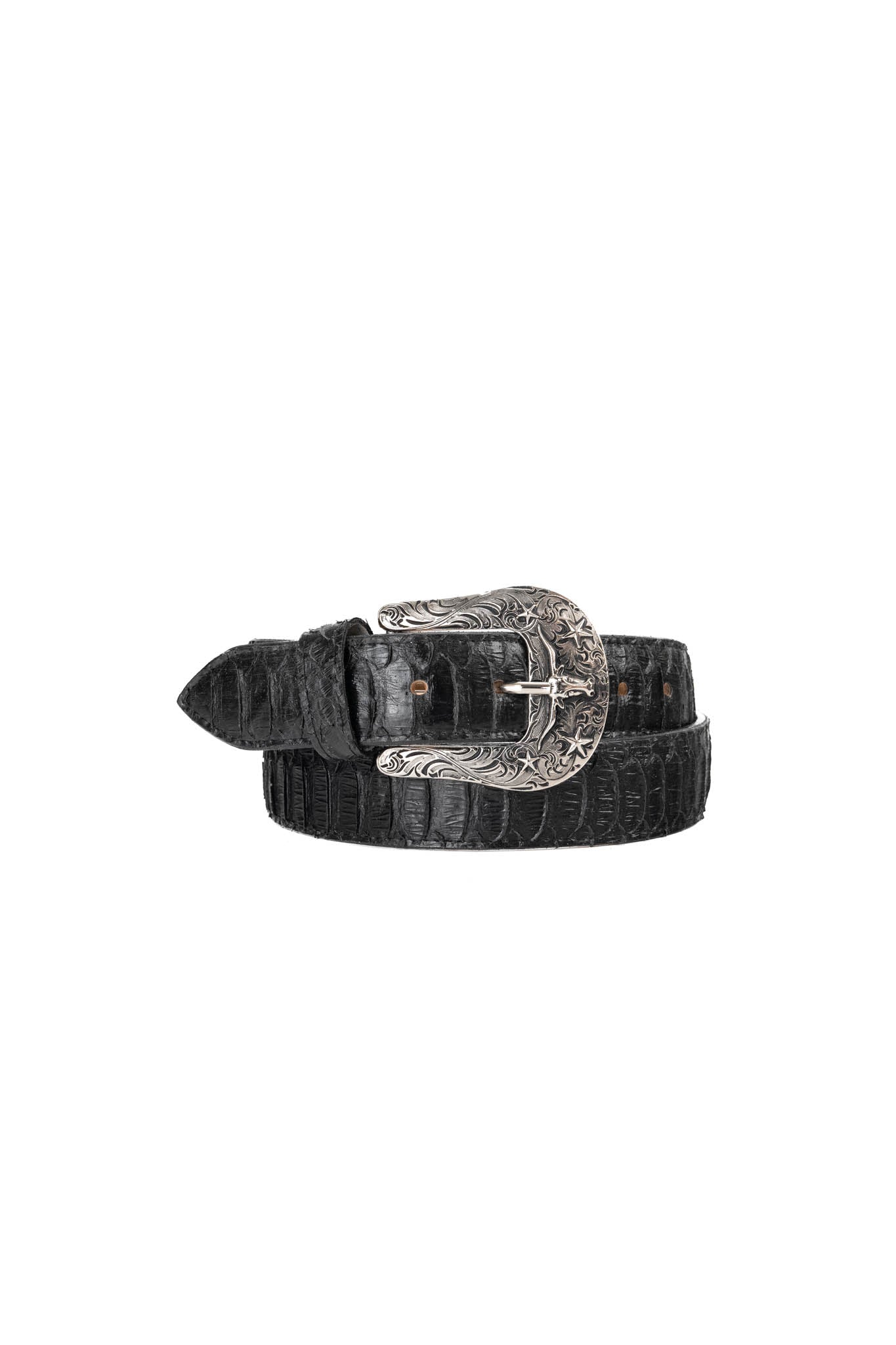 Python Longhorn X Buckle Cowboy Belt - Genuine Leather Western Belt for Men - Perfect for Rodeo, Country Music Festivals & Western Fashion Outfits