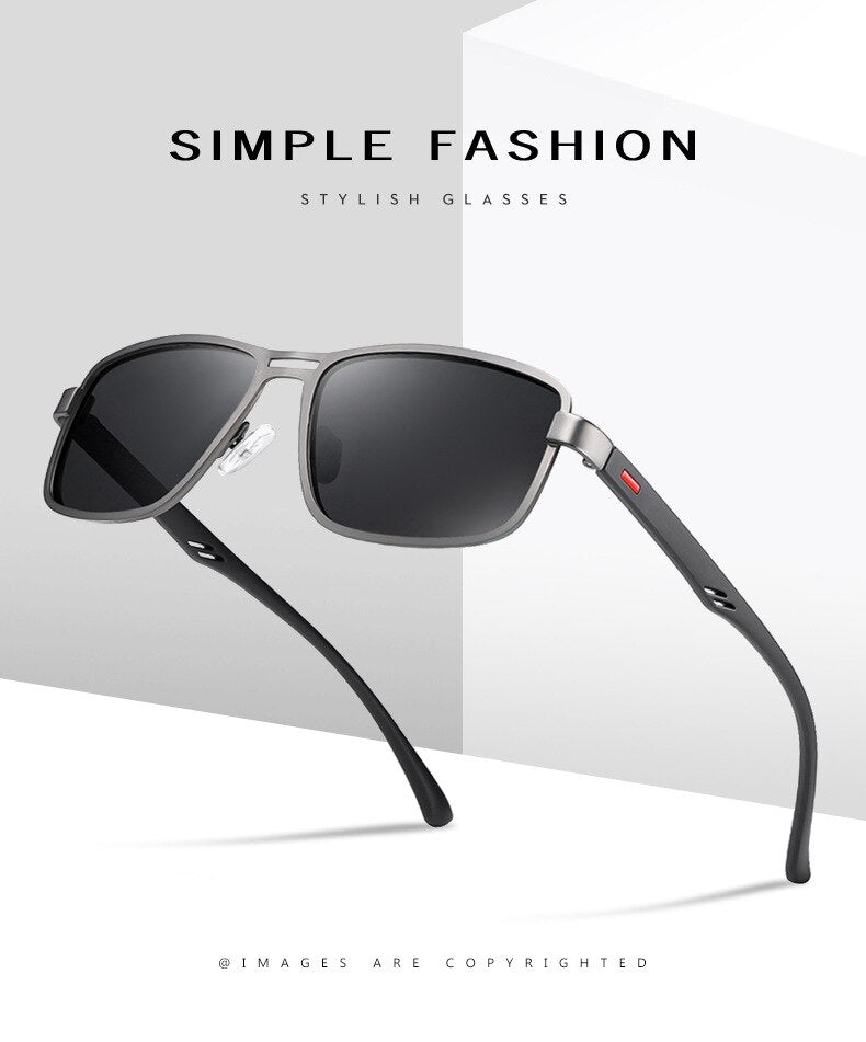 Bclear Polarized Sunglasses for Men - Lightweight Alloy Frame, UV Protection, Full Rim Design - Perfect for Driving, Fishing & Outdoor Activities