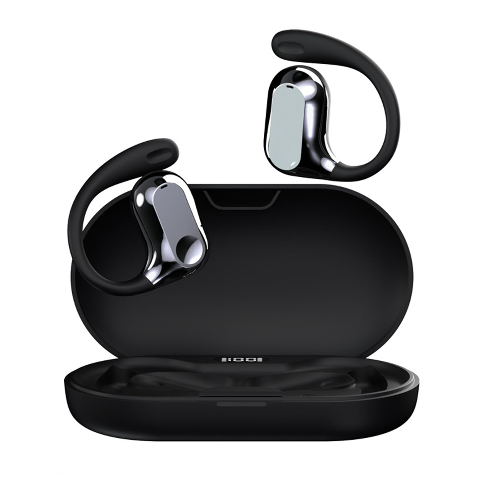 Wireless Open Ear Headphones - Bluetooth Bone Conduction Headset, Over Ear Hanging Earbuds (OWS Technology) - Comfortable Non-In Ear Design for Running, Cycling & Outdoor Sports - Black