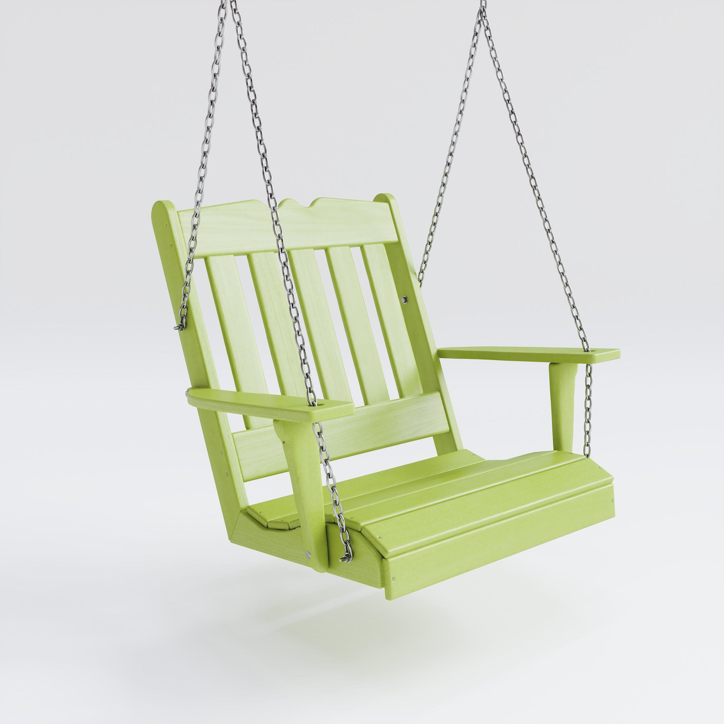 Keystone Amish Co. York Recycled Plastic Swing Chair - Tropical Lime Green, Outdoor Patio Furniture for Relaxing in Garden, Backyard, or Poolside
