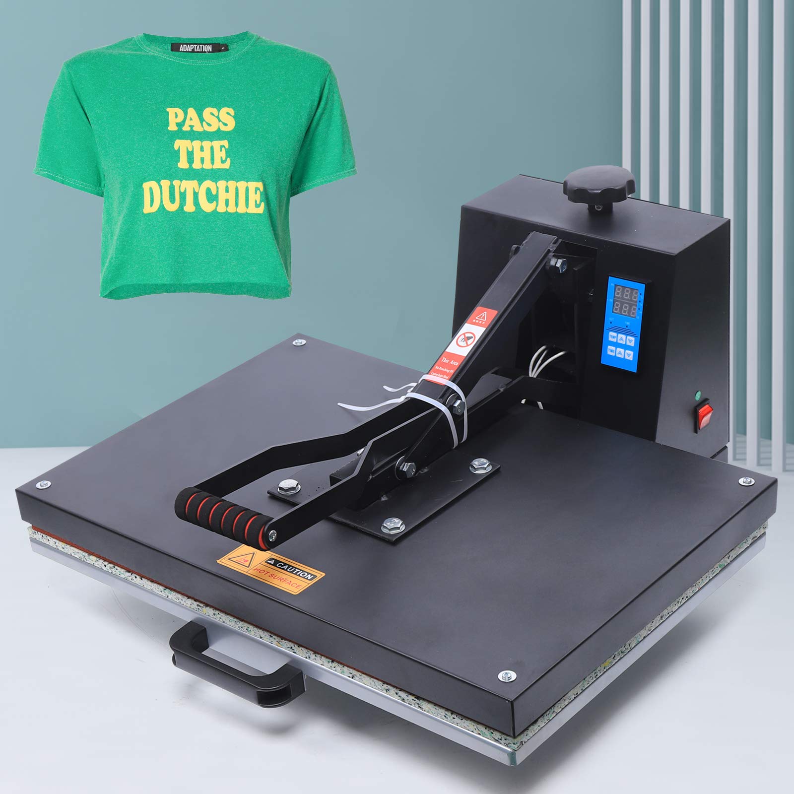 110V 16x24 Inch Digital LCD Heat Press Machine for Sublimation - Multifunctional T-Shirt, Hat, Mug & Plate Heat Transfer Press - Perfect for DIY Banners, Canvas Bags & Custom Apparel Projects