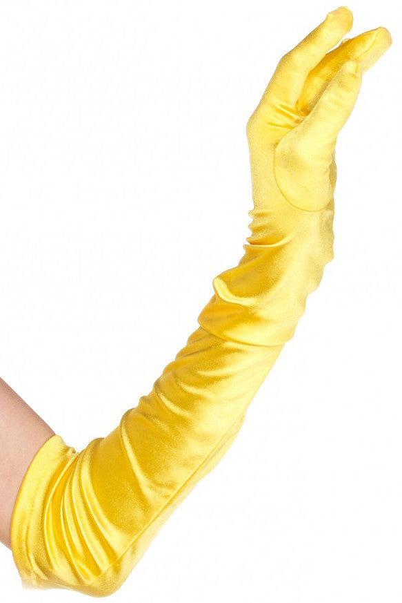 Extra Long Stretch Satin Gloves for Women - Elegant Evening Gloves for Prom, Wedding & Formal Events - Soft & Comfortable Opera Length Gloves (Black)