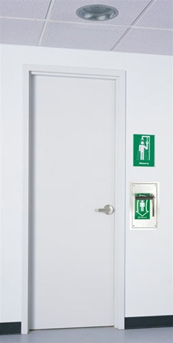 Haws 8164 Recessed Stainless Steel Ceiling Mounted Drench Shower - Emergency Safety Shower for Laboratories, Factories & Chemical Workplaces