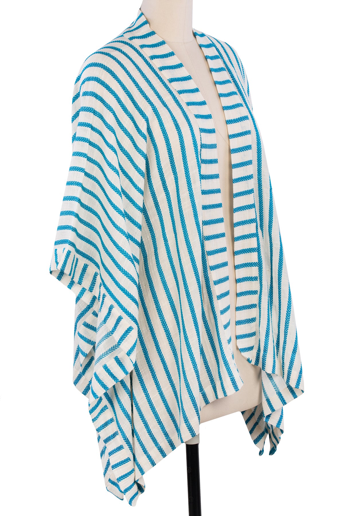 Lightweight Striped Cotton Kimono Cover Up - Beachwear, Poolside, Summer Vacation & Boho Outfit Essential