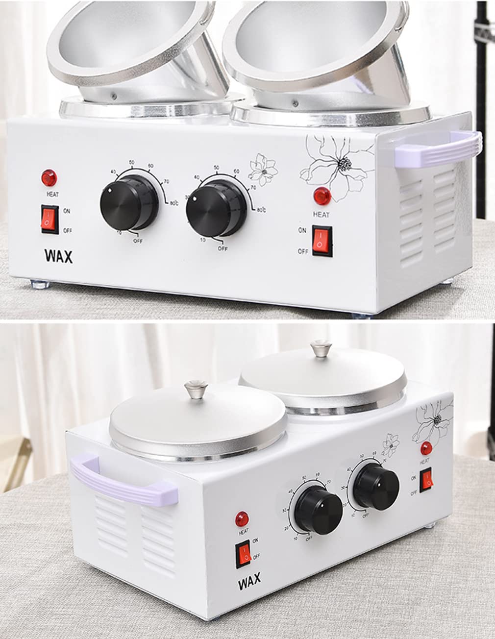 Professional Wax Warmer 1200CC Double Pot Heater, Adjustable Temperature Waxing Machine for Hair Removal - Painless Waxing for Women & Men at Home or Salon - Perfect for Legs, Arms, Bikini & Facial Hair Removal