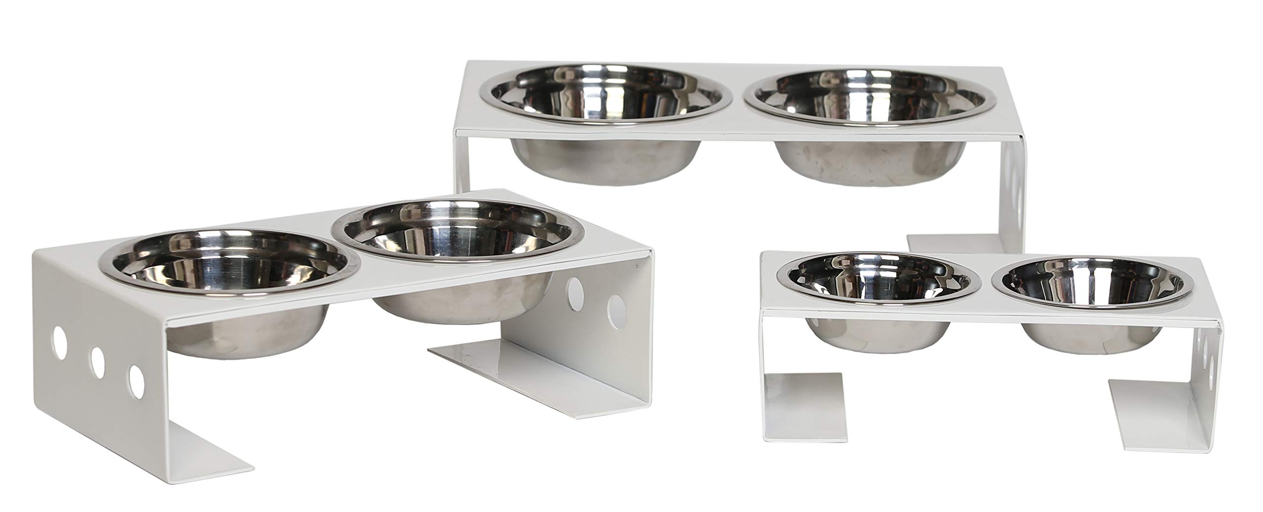 Premium Stainless Steel Dog & Cat Food Water Bowl Set - Non-Slip Pet Feeding Dishes for Indoor/Outdoor Use - Unleashed Life Collection for Puppies, Kittens & Adult Pets - Perfect for Home, Travel & Camping