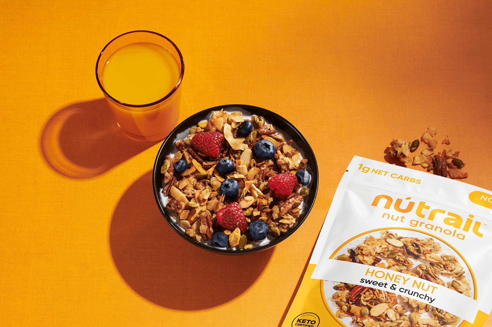 NuTrail Nut Granola Variety Pack - No Sugar Added, Gluten Free, Grain Free, Keto & Low Carb Healthy Breakfast Cereal (8 oz, 6 Count) - Perfect for On-the-Go Snacking, Office Breakfast & Keto Diet Meal Prep