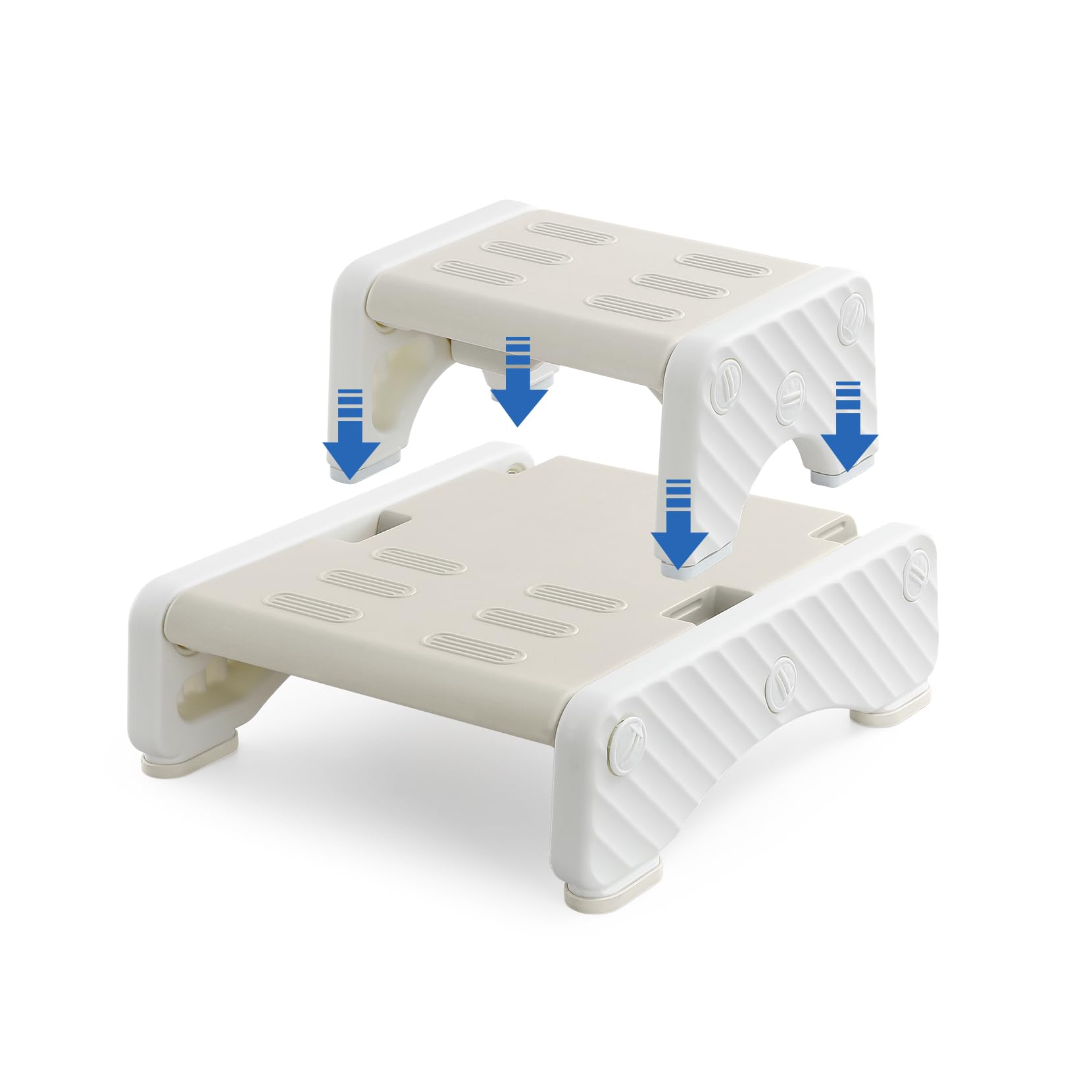 Onasti Adjustable 2-Step Toddler Stool - Non-Slip Plastic Step Stool for Kids - Perfect for Bathroom Sink & Kitchen Helper - Safe Learning Tower for Toddlers (1 Pack) - Ideal for Potty Training, Hand Washing & Cooking Activities