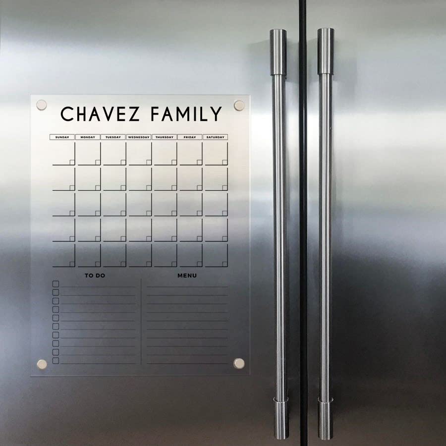 Magnetic Refrigerator Planner 2025 - Personalized Monthly & Weekly Fridge Calendar for Kitchen Organization | Perfect for Meal Planning, Family Schedules & Home Management
