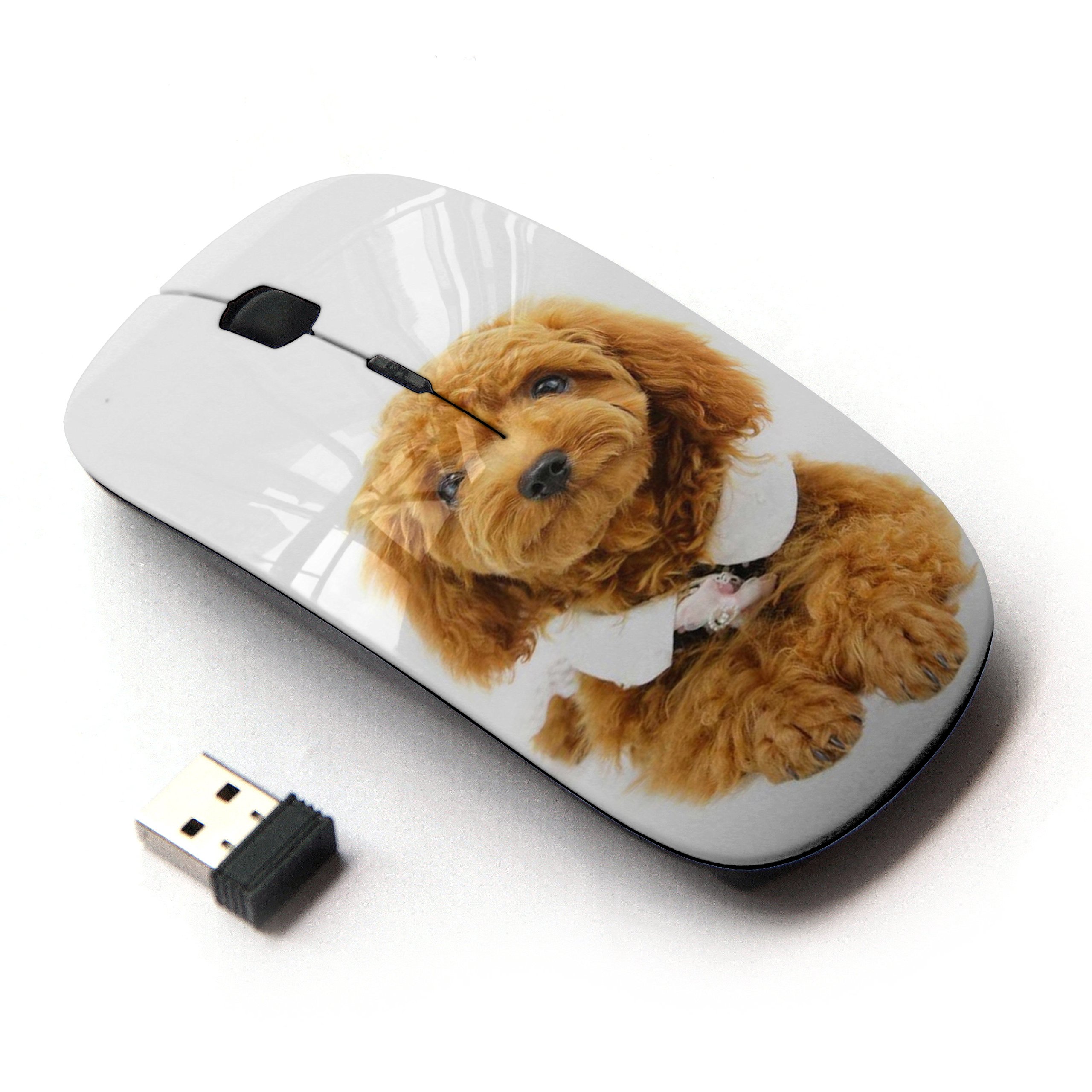 2.4G Wireless Optical Mouse - Cute Poodle Dog Design for Laptop & PC - Perfect for Home, Office, and Gaming Use