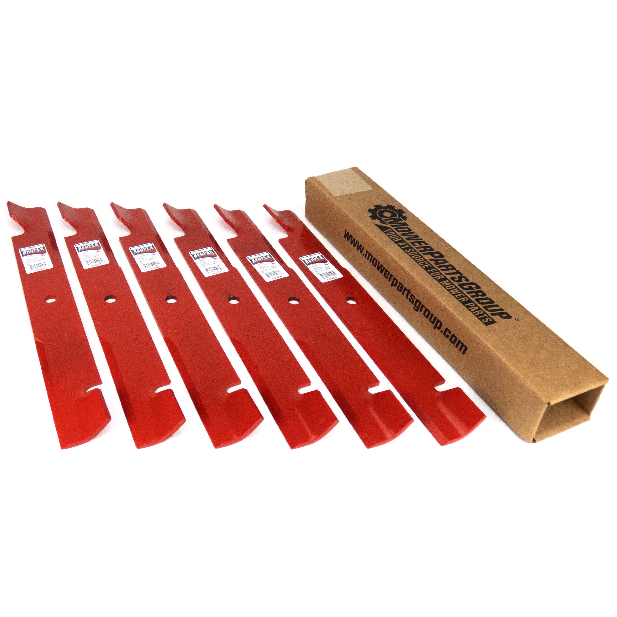 (6 Pack) Premium Replacement Notched Lawn Mower Deck Blades - Compatible with Bad Boy 38605000, 038-6002-00, 038-6050-00 | 20.5