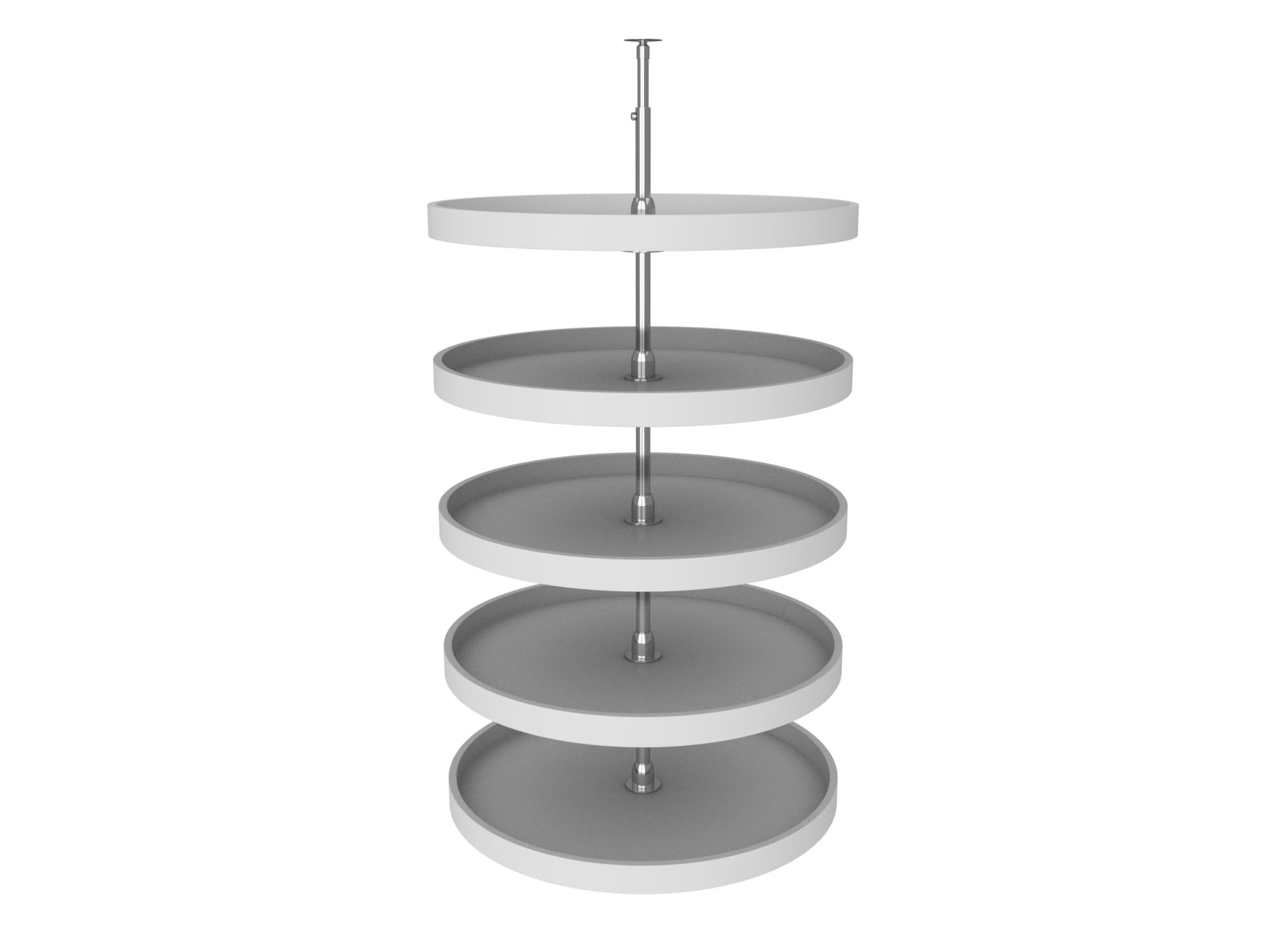 REV-A-SHELF Polymer Full-Circle 5-Shelf Lazy Susan for Tall Pantry Cabinets - 360° Rotating Storage Organizer for Spices, Canned Goods & Kitchen Supplies - Perfect for Pantry Organization & Easy Access